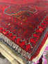 Tracie Thomas 3.6x4.10 Red Afghani Khal Muhammad Rug