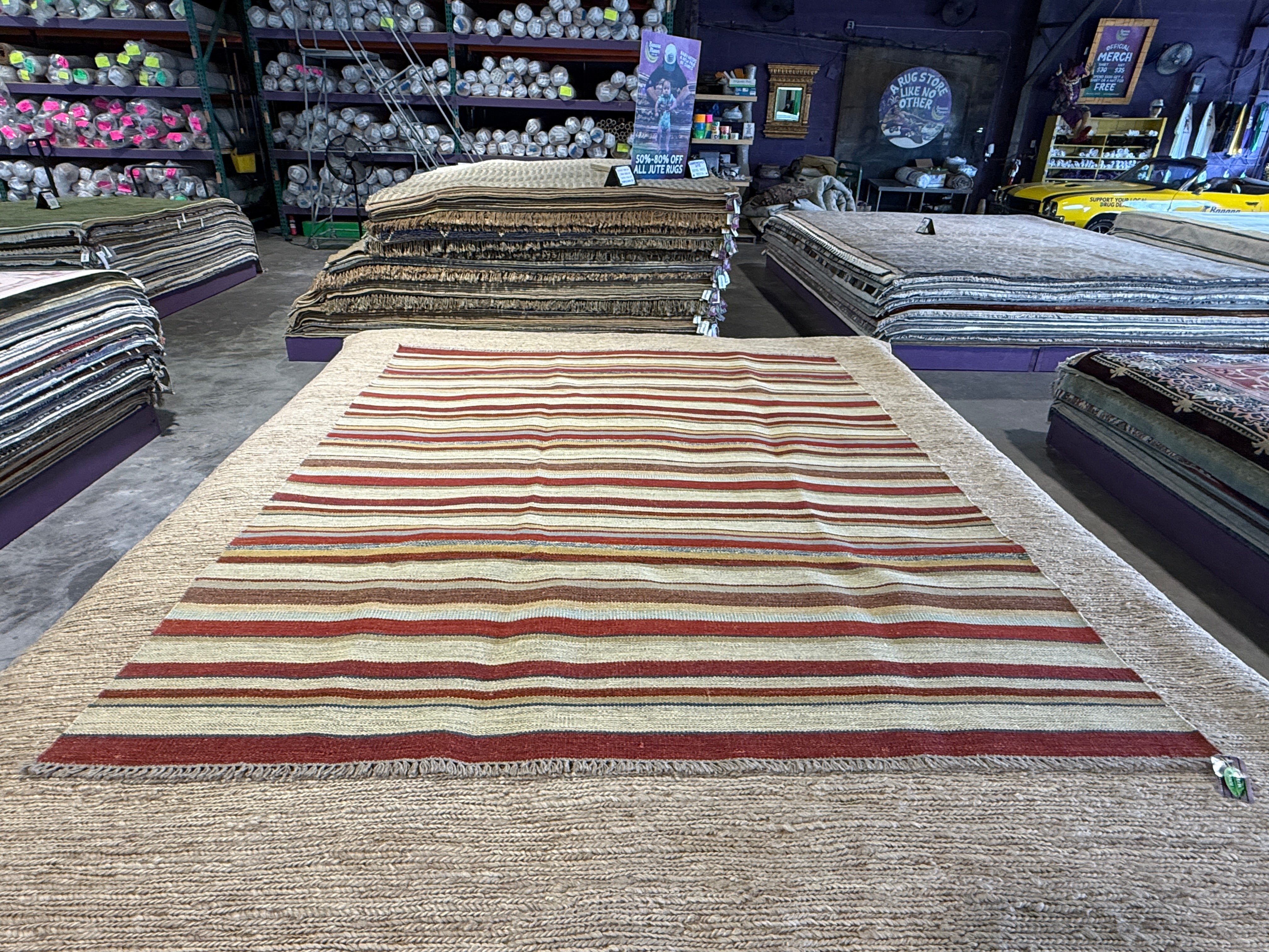 Jahaan Newy 7x8.6 Brown Handwoven Modern Rug CLEARANCE 70% OFF