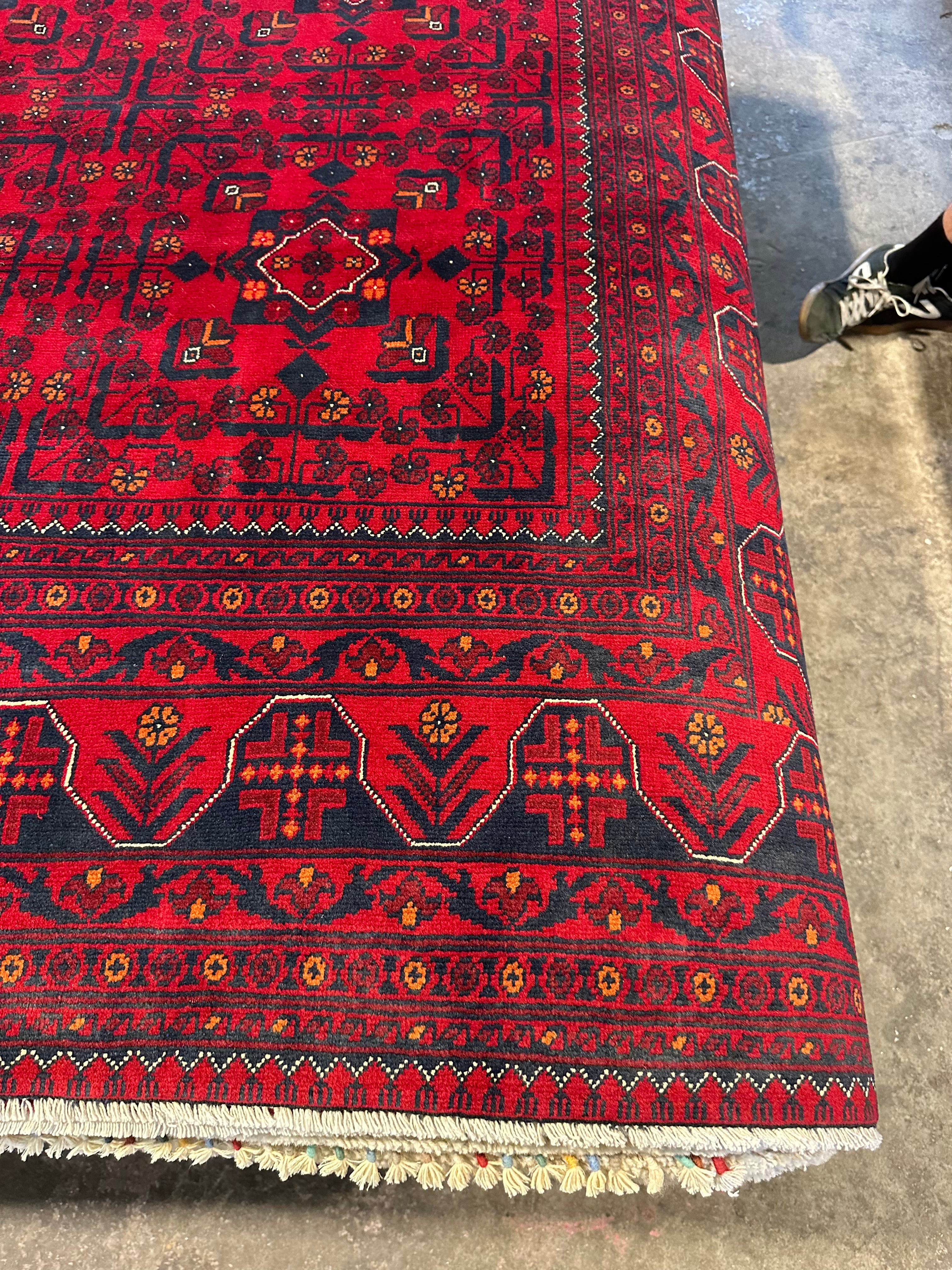 Jill Gembara 6.8x9.4 Red Afghani Khamyab Rug
