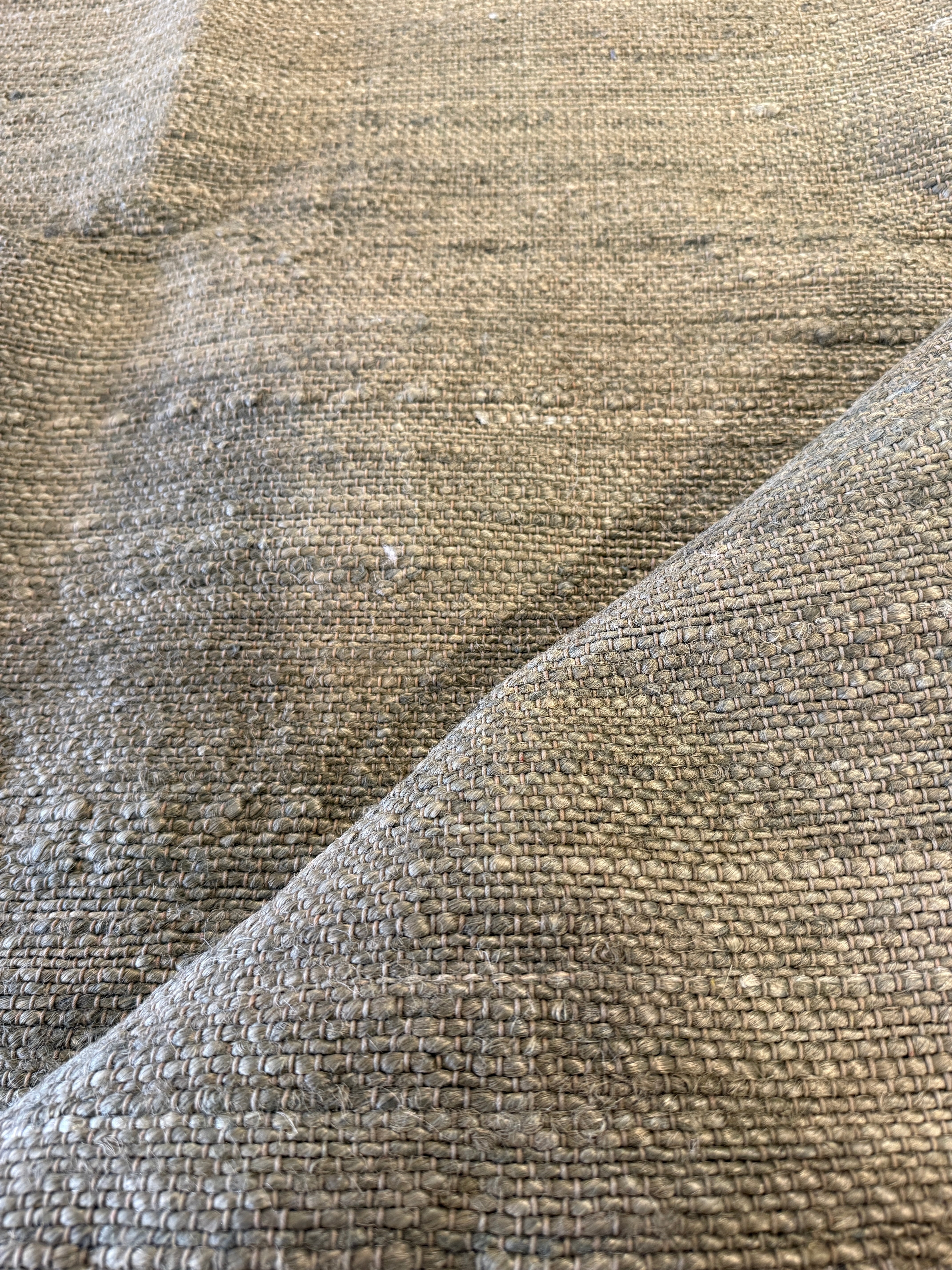 Captain Beefheart 4x6 Green Handwoven Jute Durrie Rug CLEARANCE 70% OFF