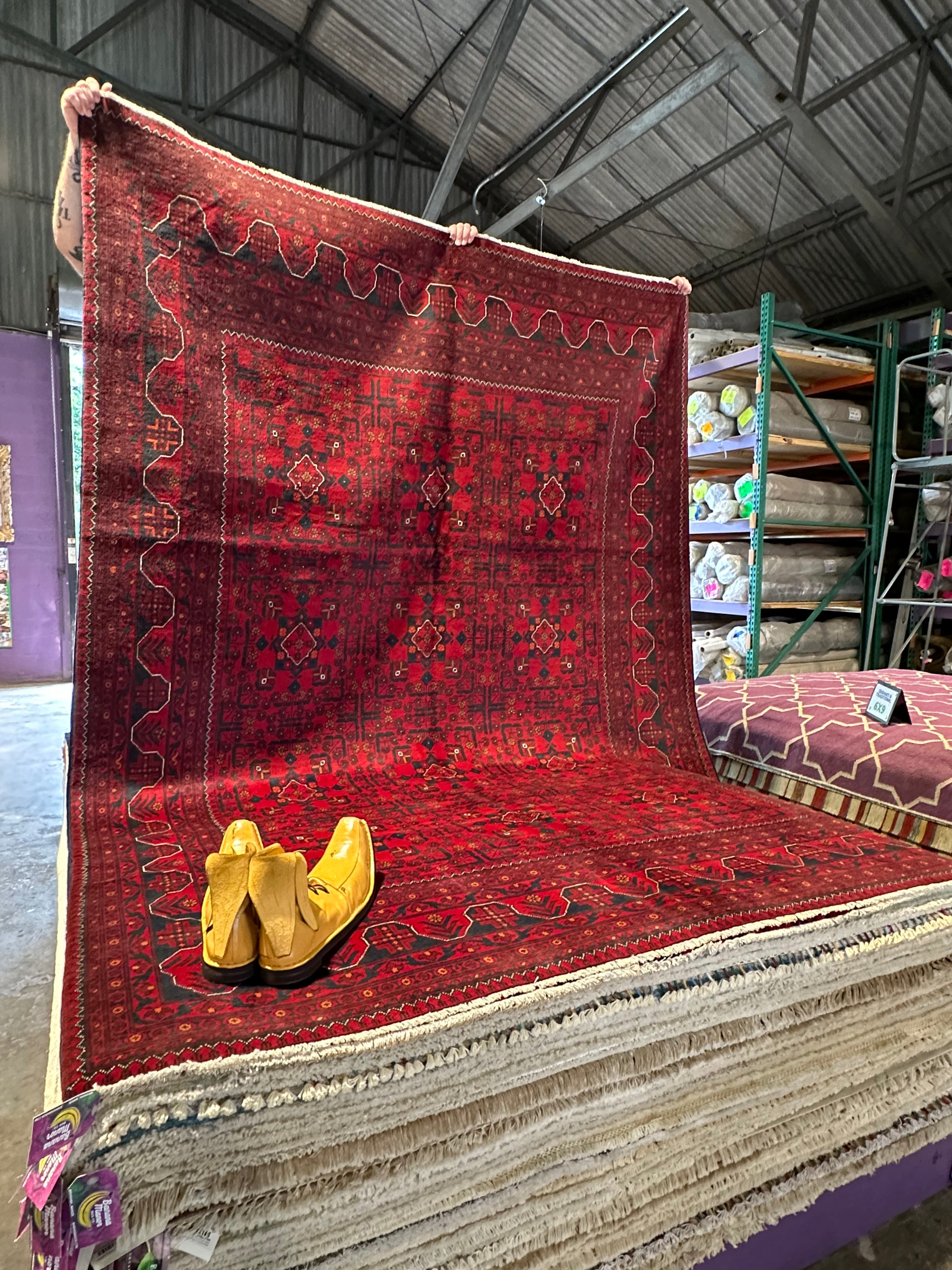 Jill Gembara 6.8x9.4 Red Afghani Khamyab Rug
