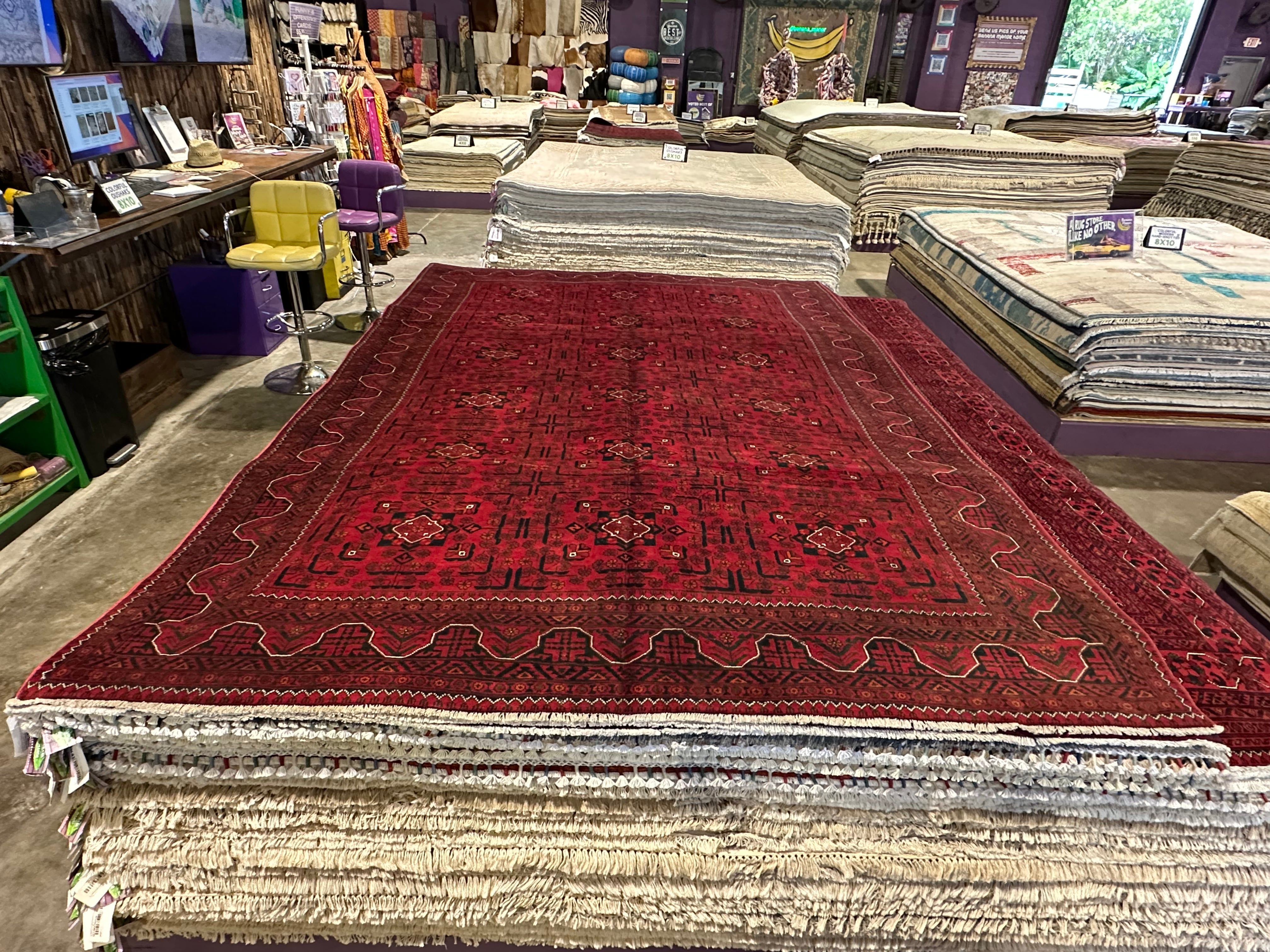 Josie Stronghold 6.6x9.7 Red Afghani Khamyab Rug