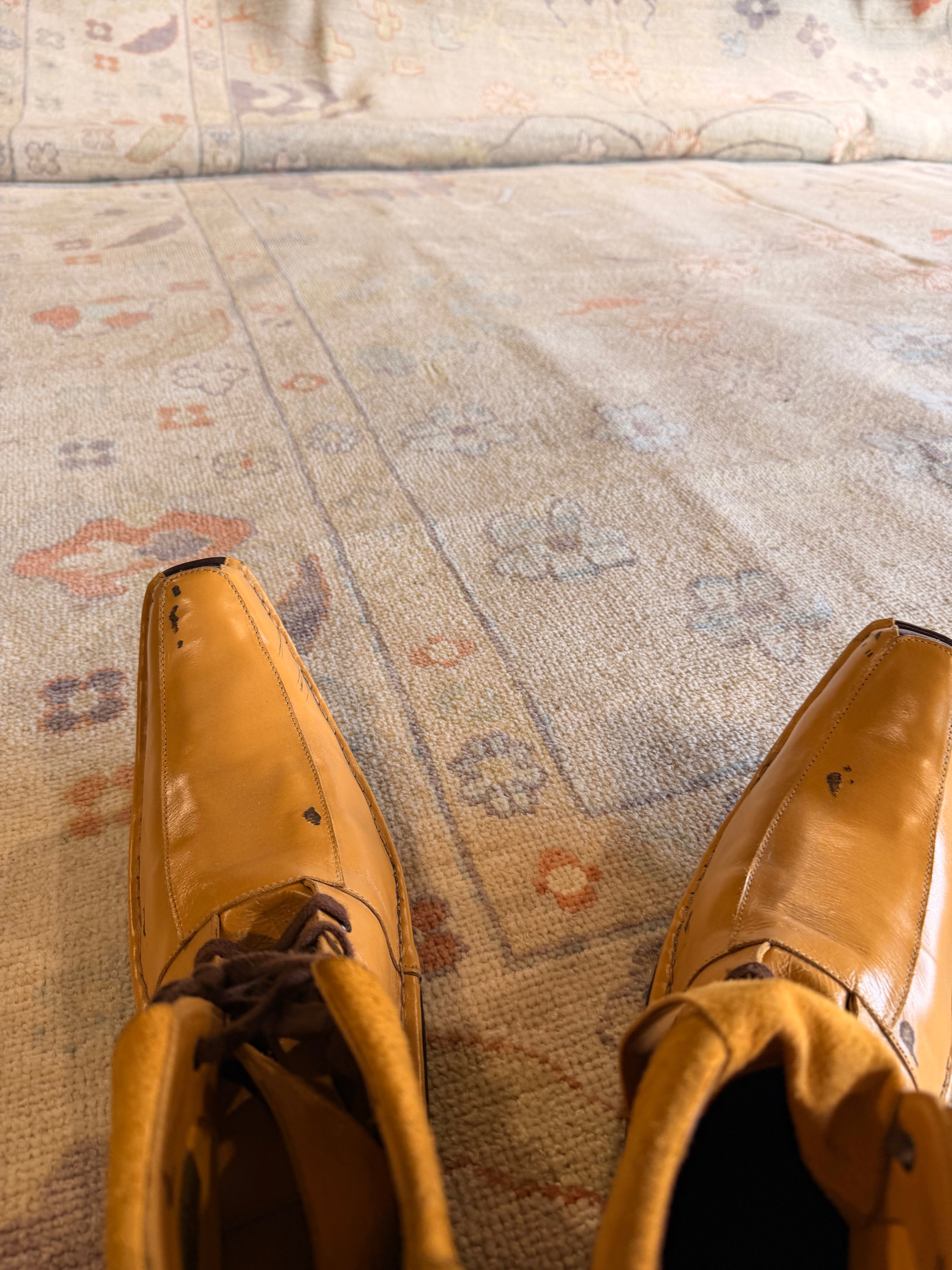 Darla 10x13.7 Purple Multi Afghani Whitewashed Oushak