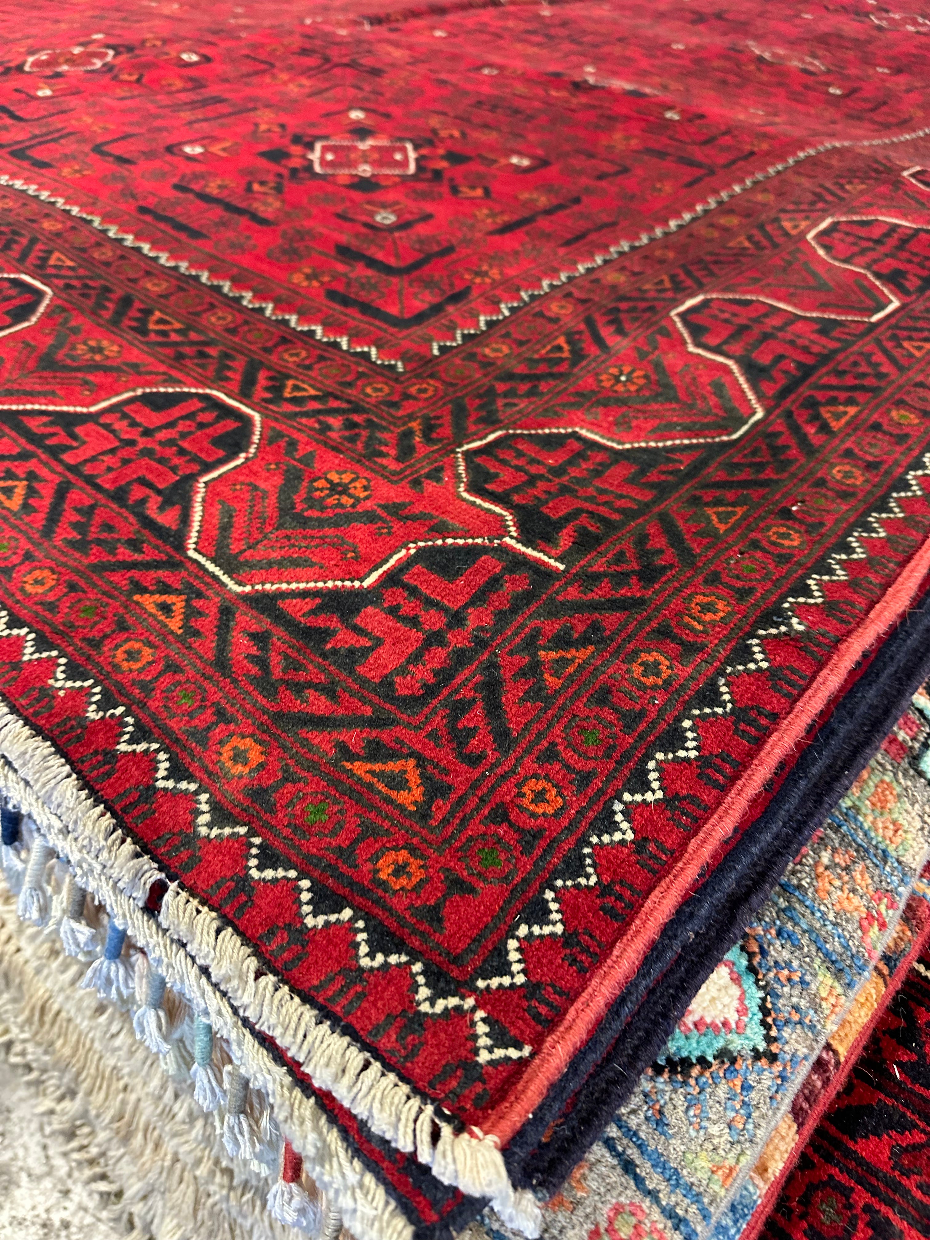 Josie Stronghold 6.6x9.7 Red Afghani Khamyab Rug