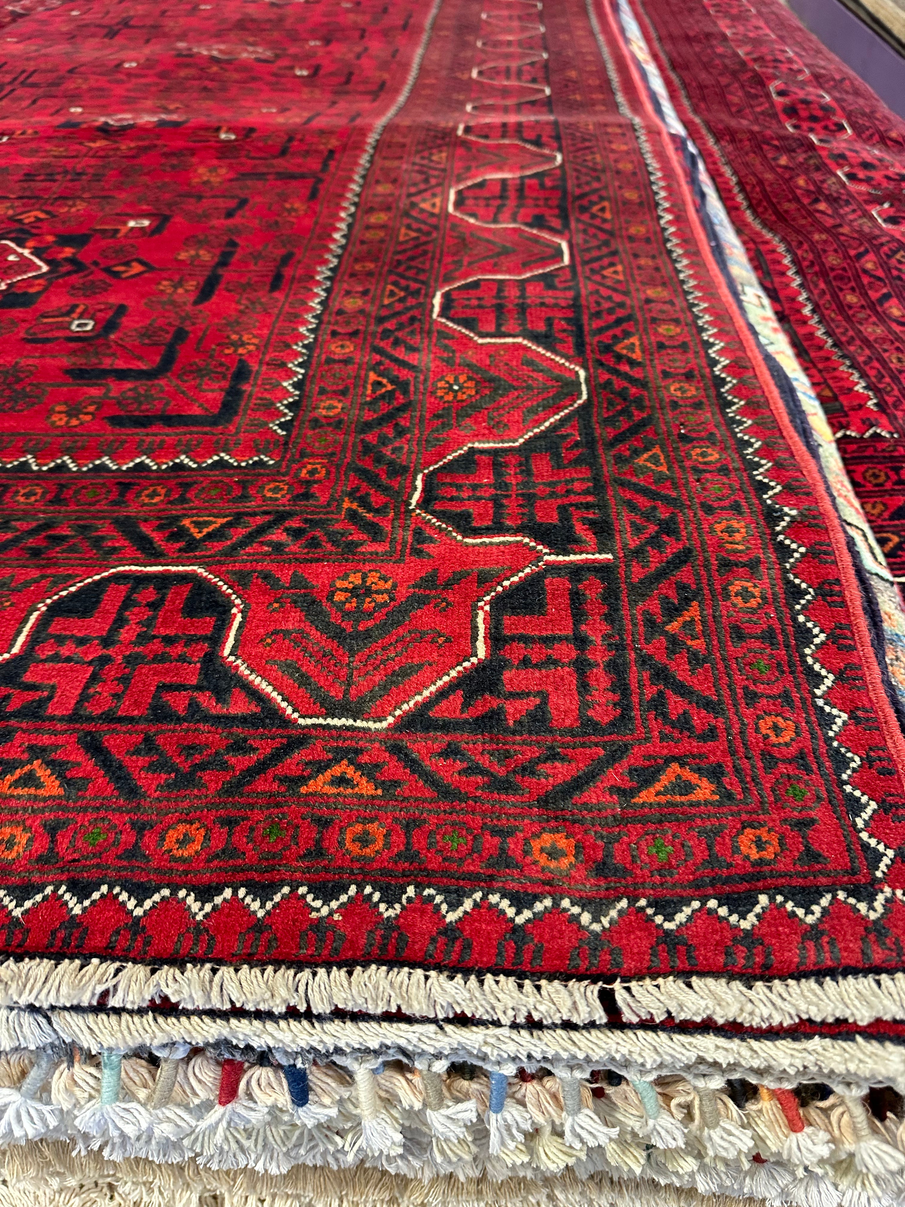Josie Stronghold 6.6x9.7 Red Afghani Khamyab Rug