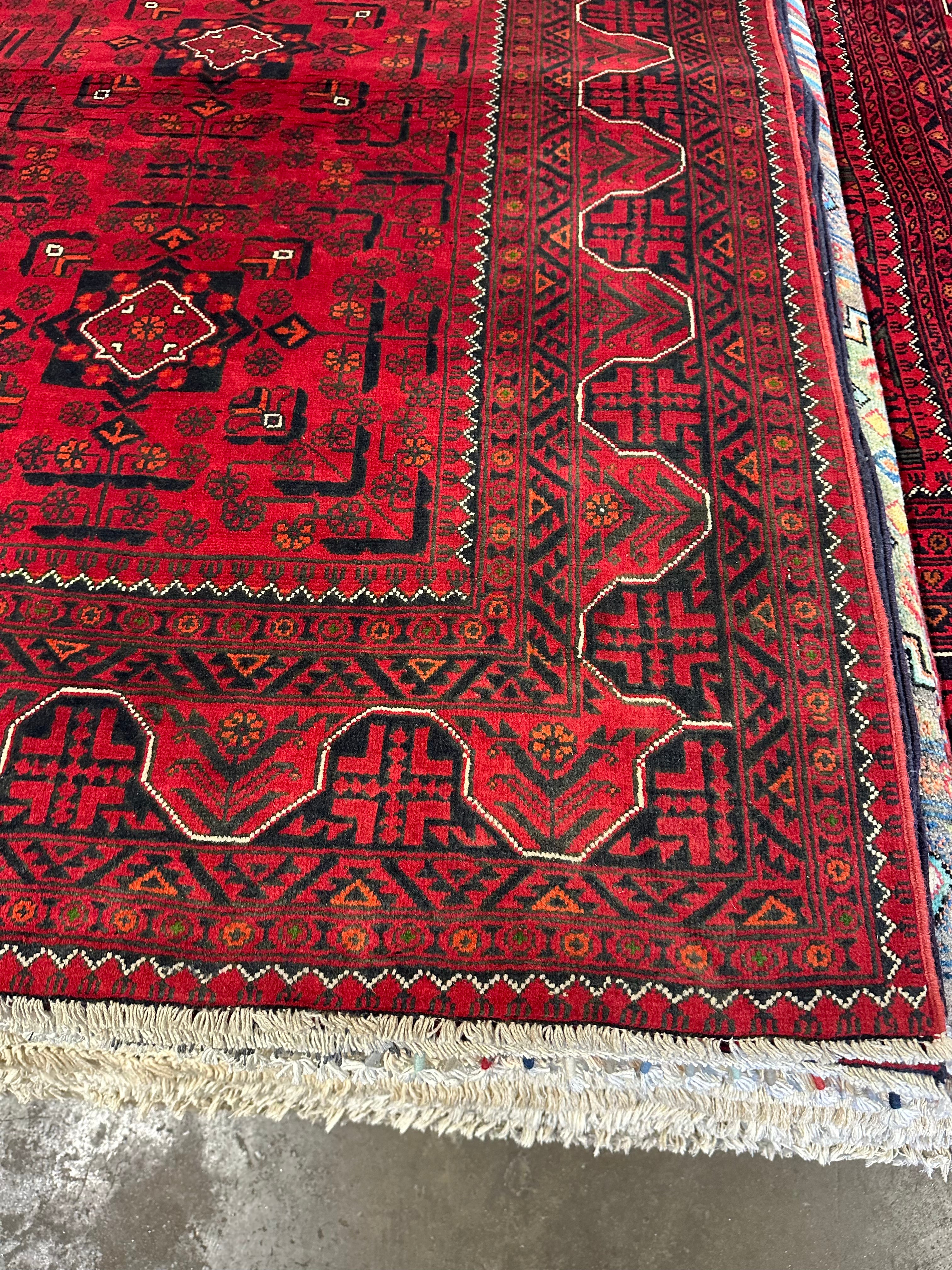Josie Stronghold 6.6x9.7 Red Afghani Khamyab Rug