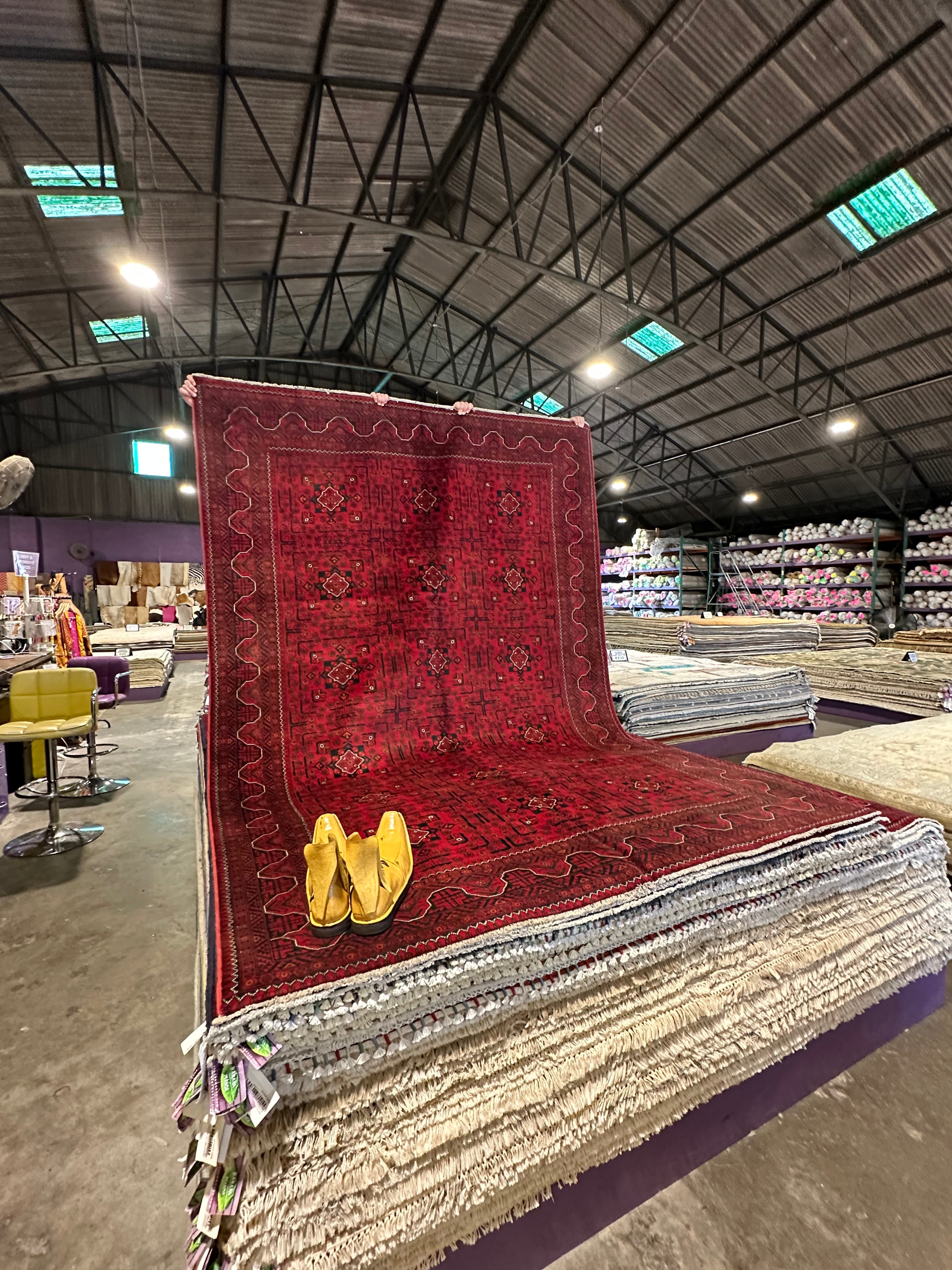 Josie Stronghold 6.6x9.7 Red Afghani Khamyab Rug
