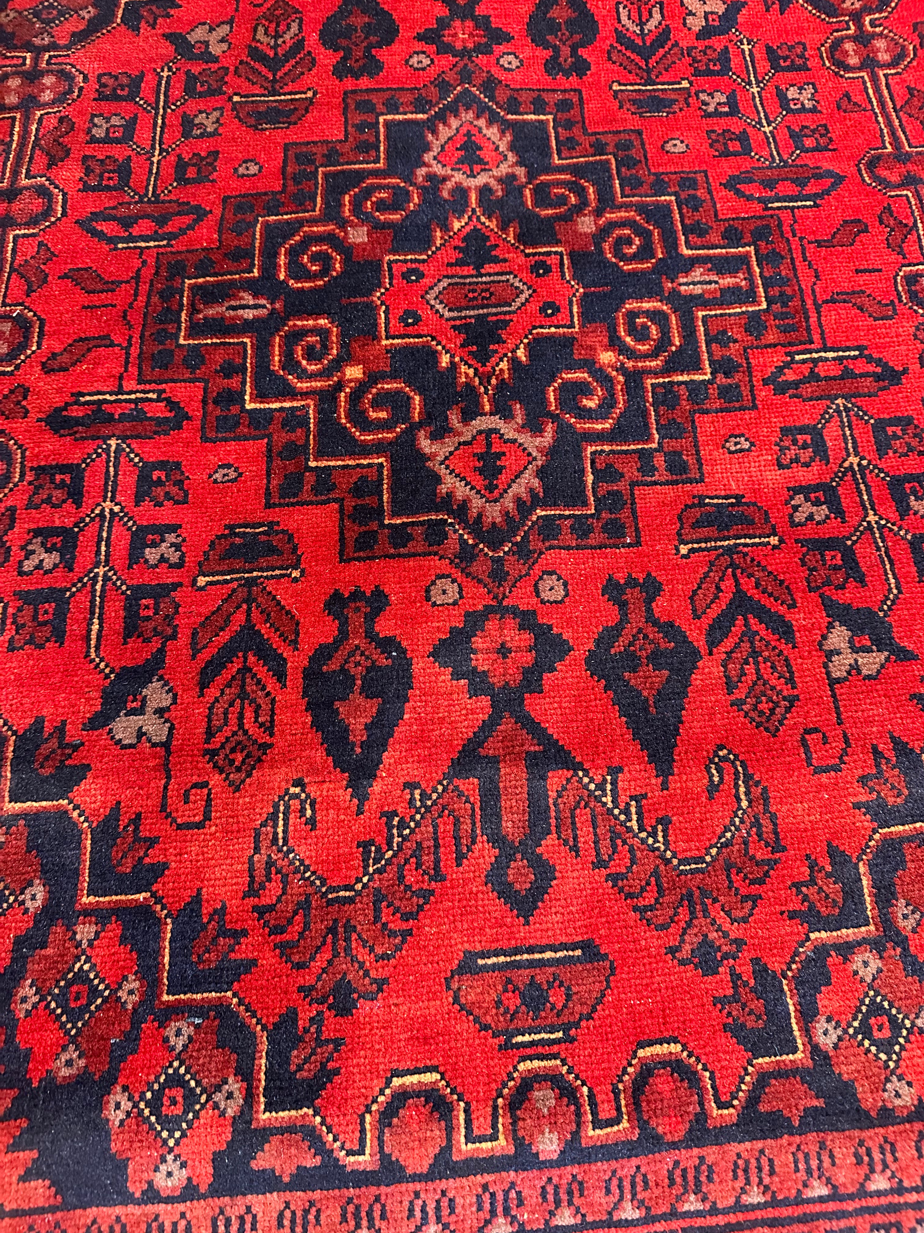 Marta Mendoza 9.8x12.10 Red Afghani Khal Muhammad Rug
