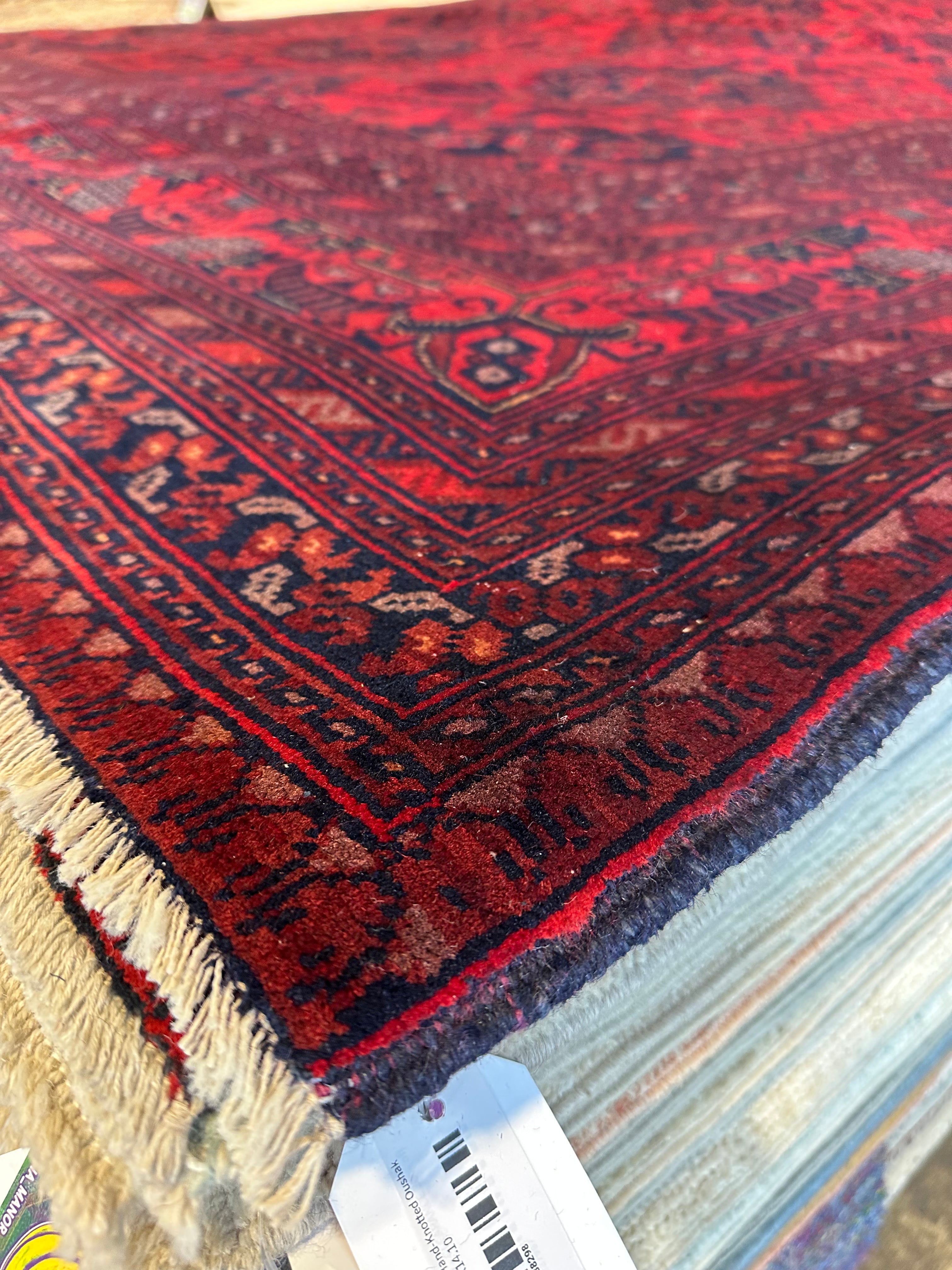 Marta Mendoza 9.8x12.10 Red Afghani Khal Muhammad Rug