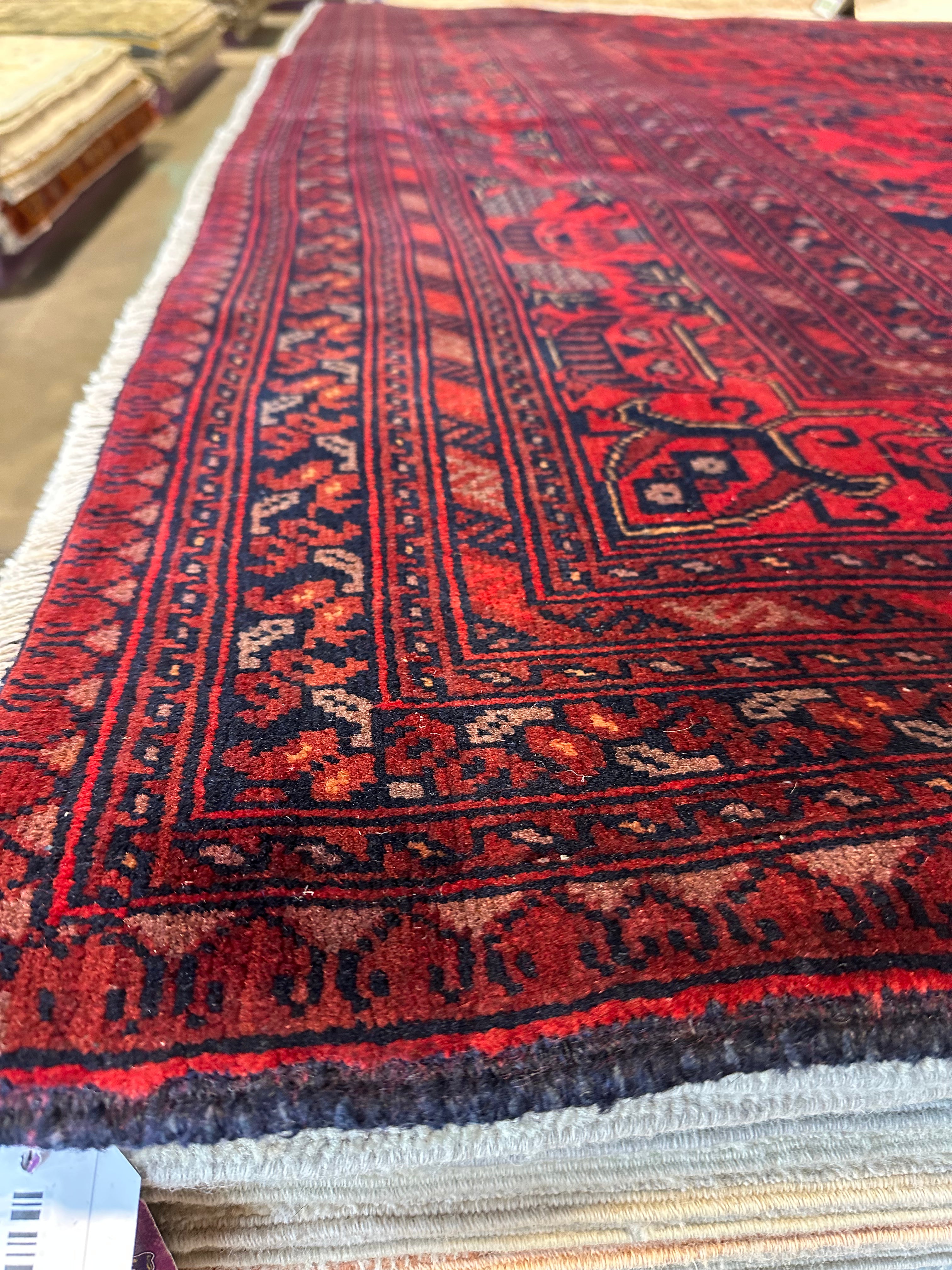 Marta Mendoza 9.8x12.10 Red Afghani Khal Muhammad Rug