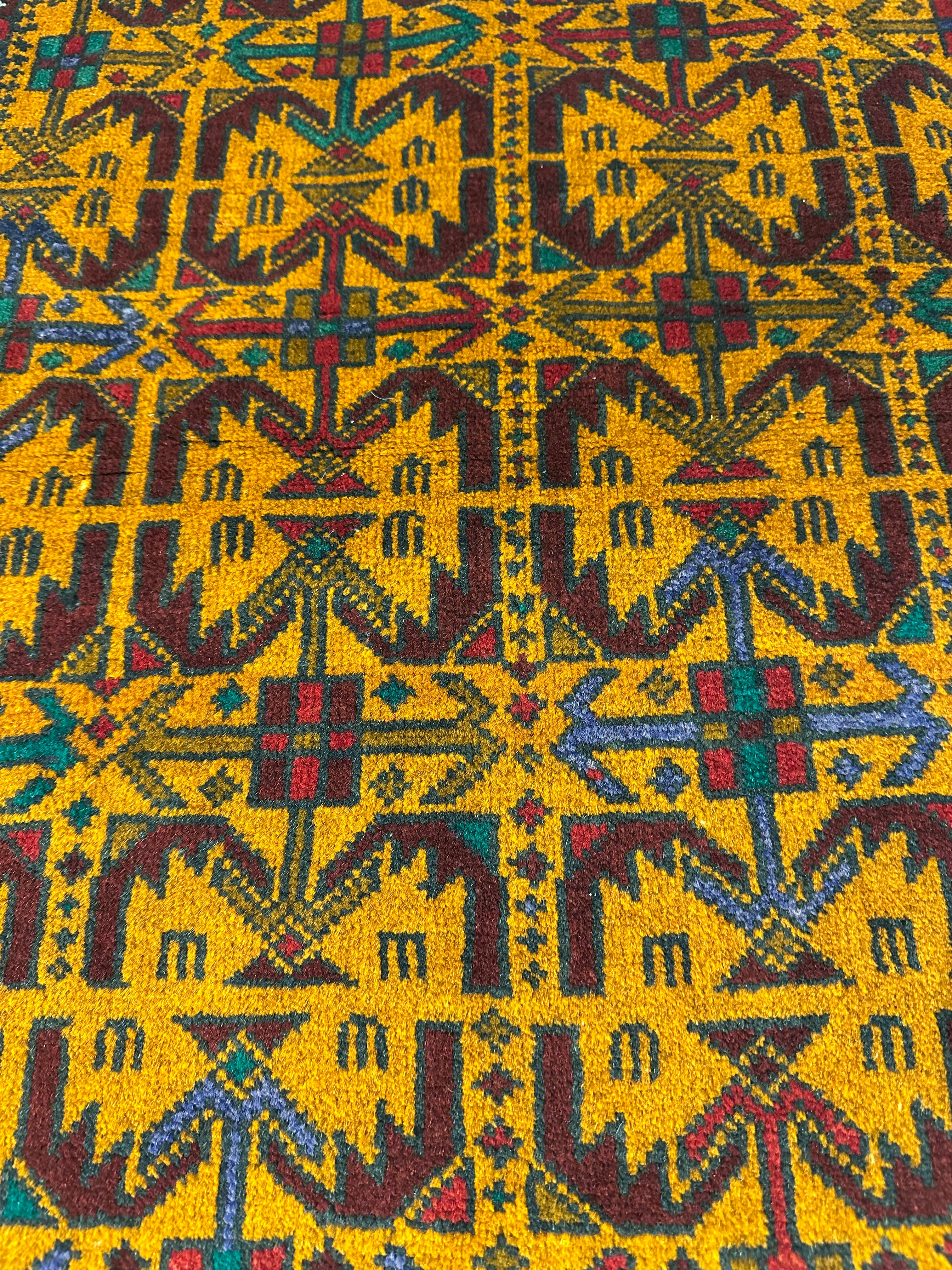 Shelly Thompson 2.10x4.4 Orange Afghani Baluch Rug