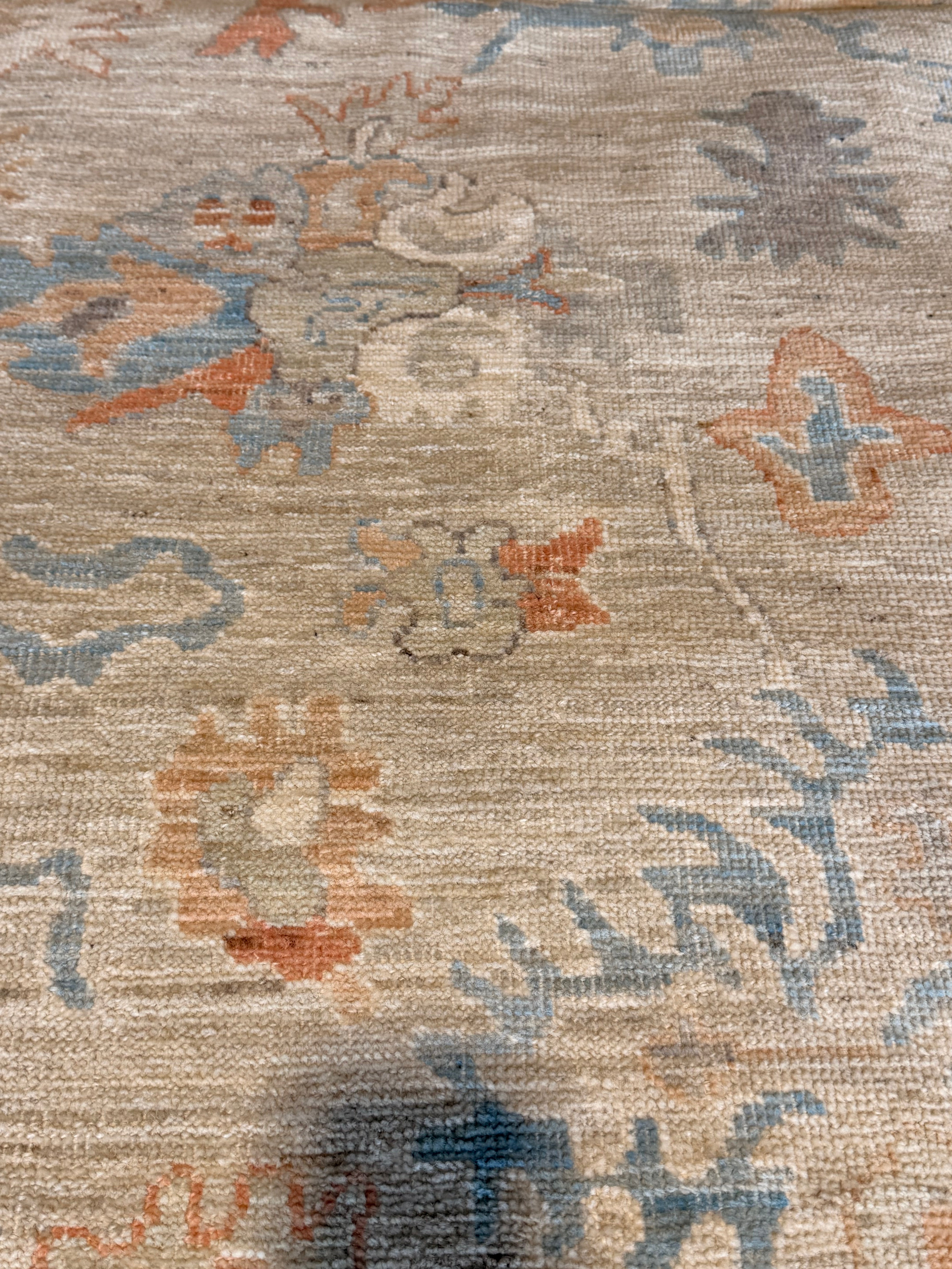 Emilia Royt 8.1x10 Multicolor Afghani Whitewashed Oushak