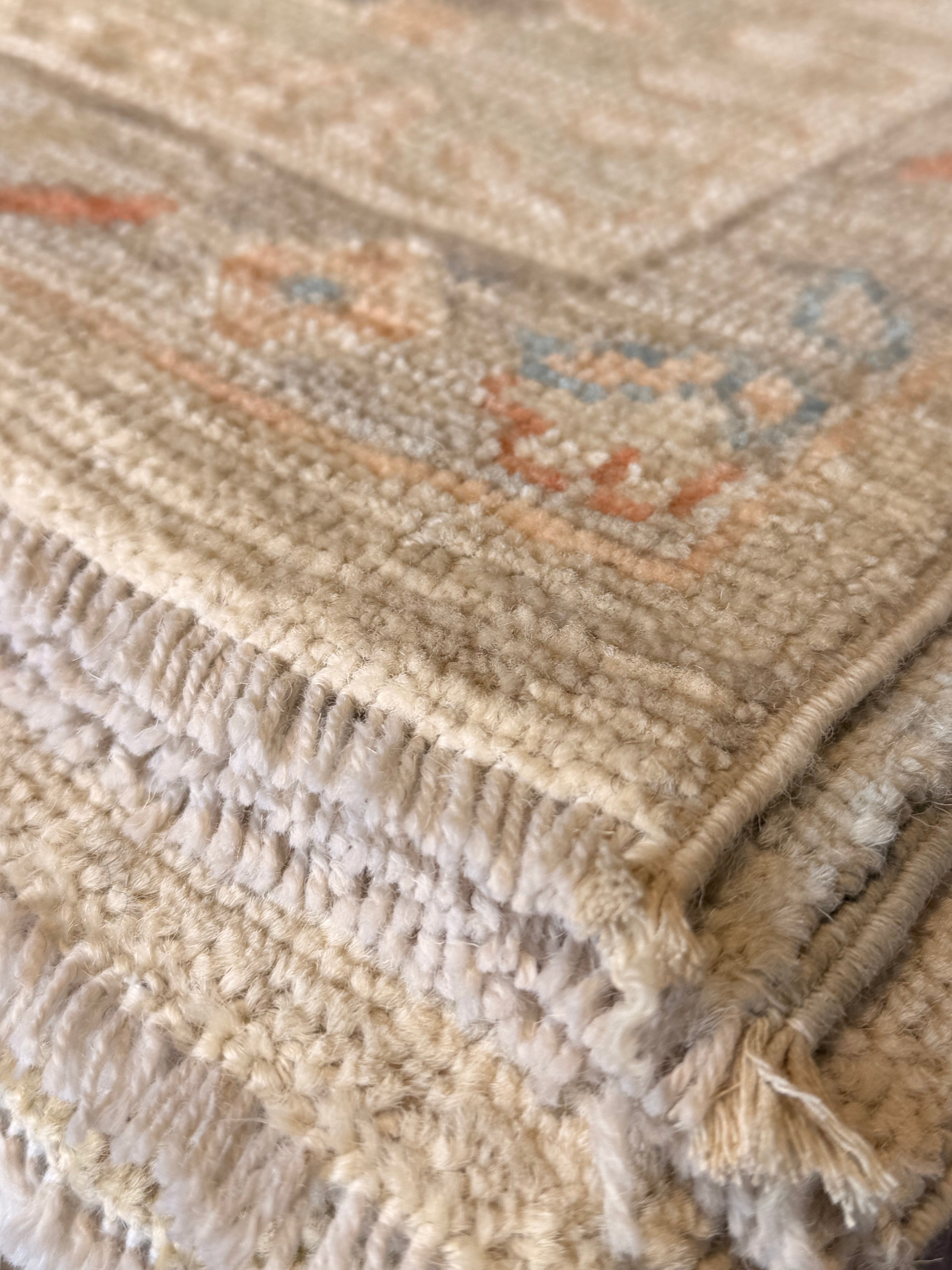 Emilia Royt 8.1x10 Multicolor Afghani Whitewashed Oushak