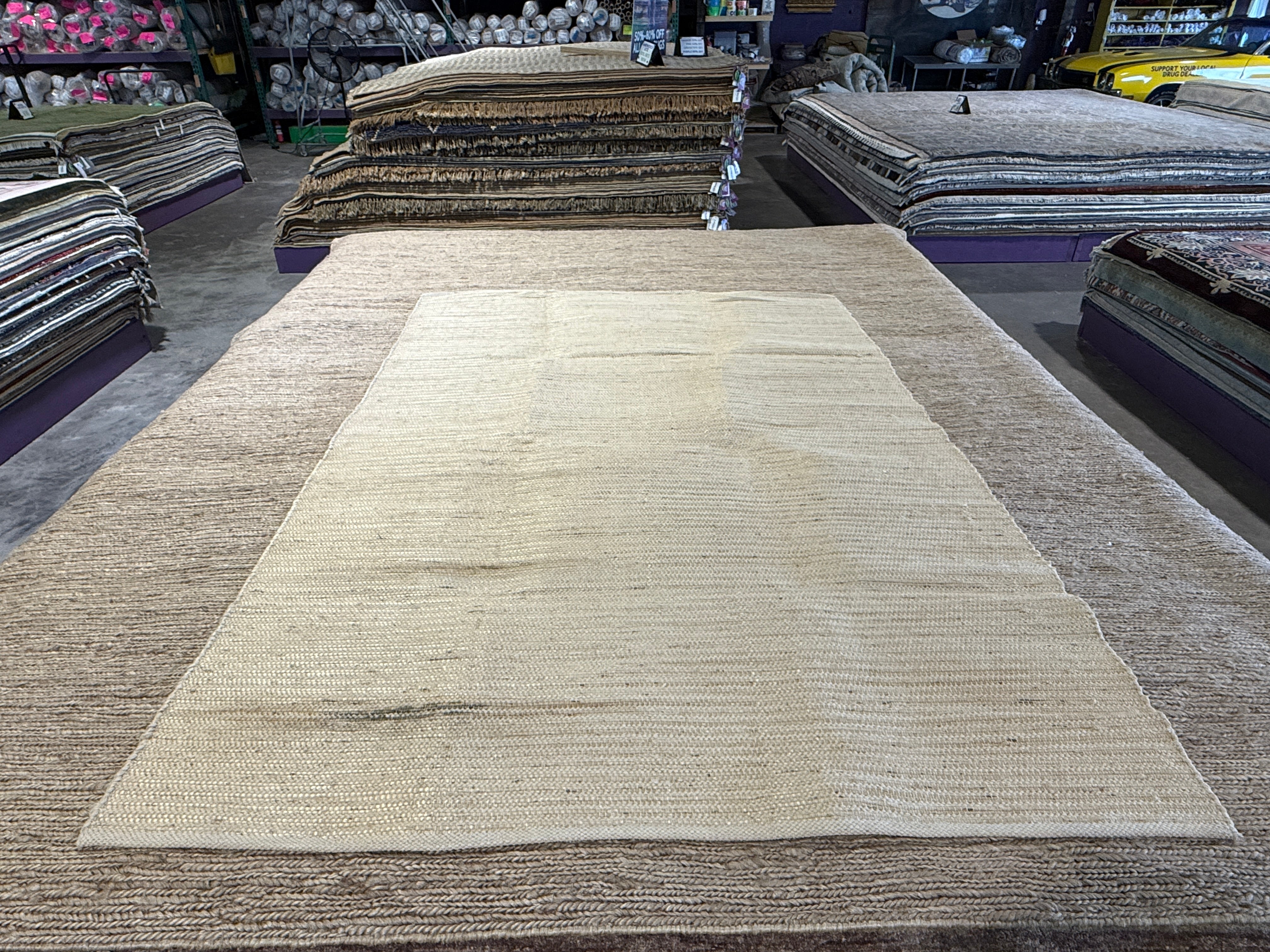 Tom and Tom 5.3x7.6 Sisal & Cotton Rug - CLEARANCE 60% OFF