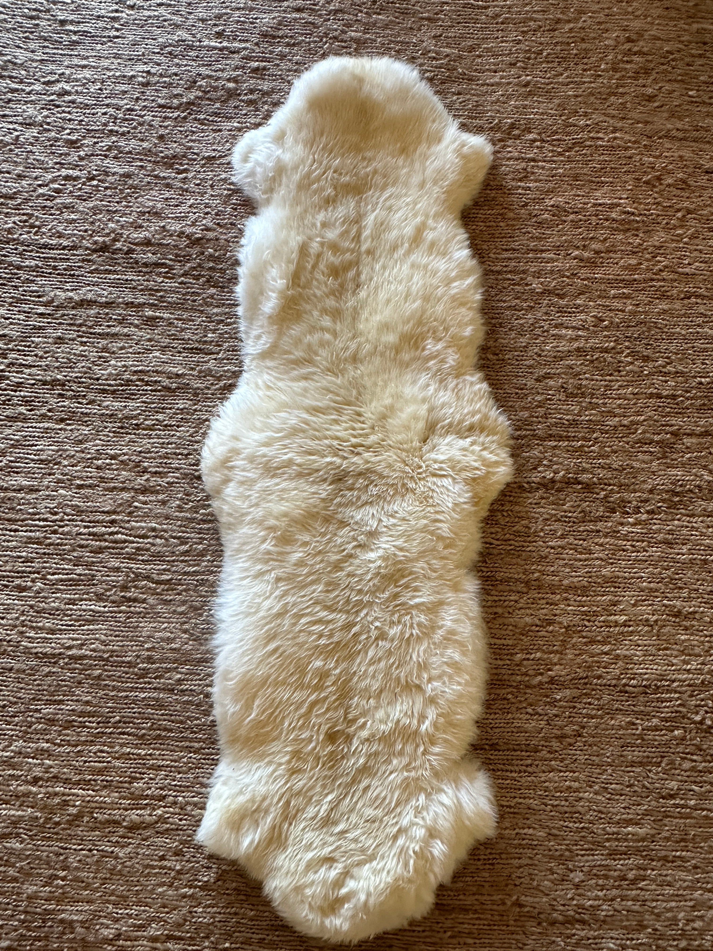 Double Pelt White Sheepskin Rug (Multiple Styles)
