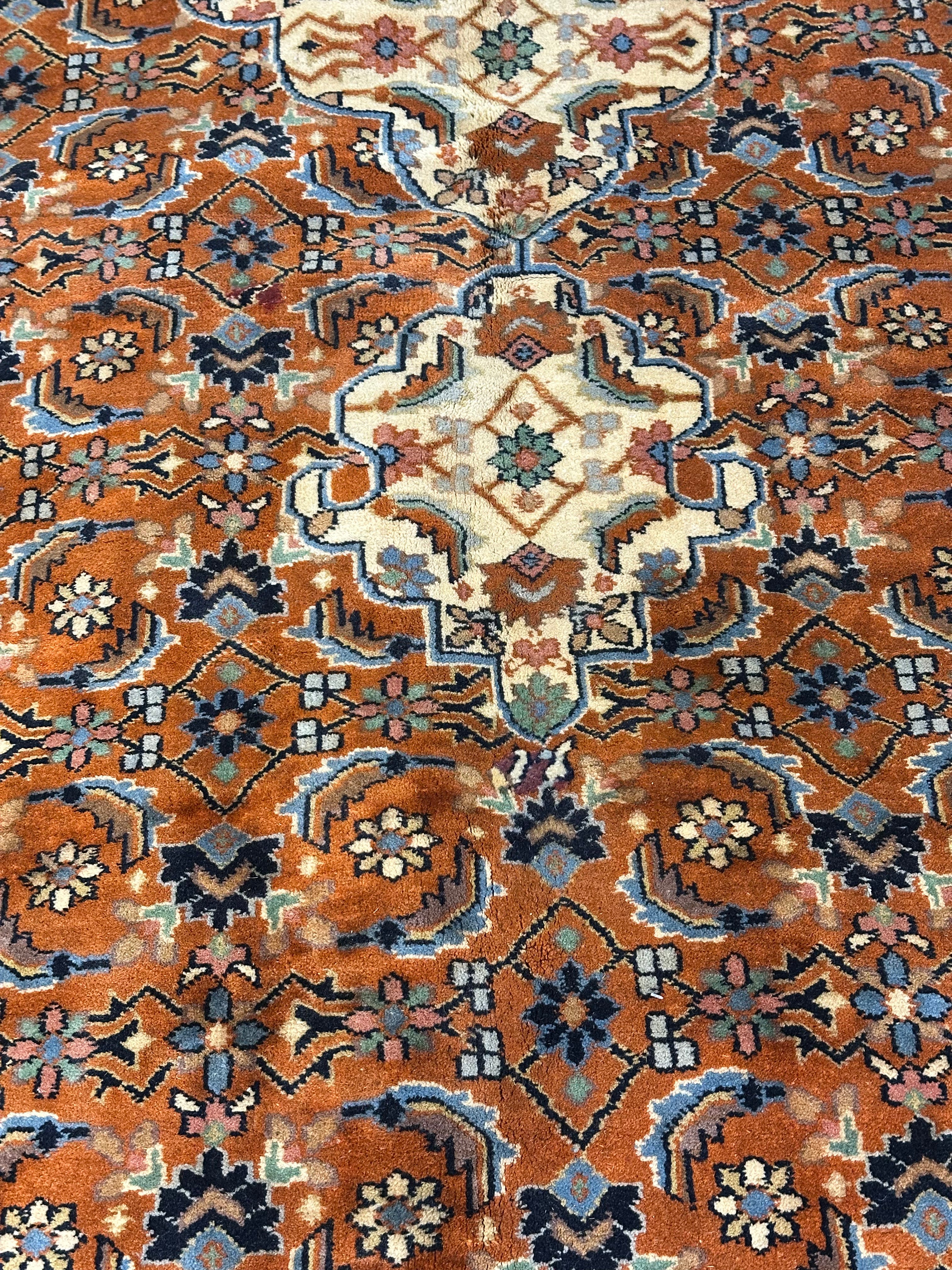 Helen Kim 7.6x10.10 Rust Afghani Bijar Rug