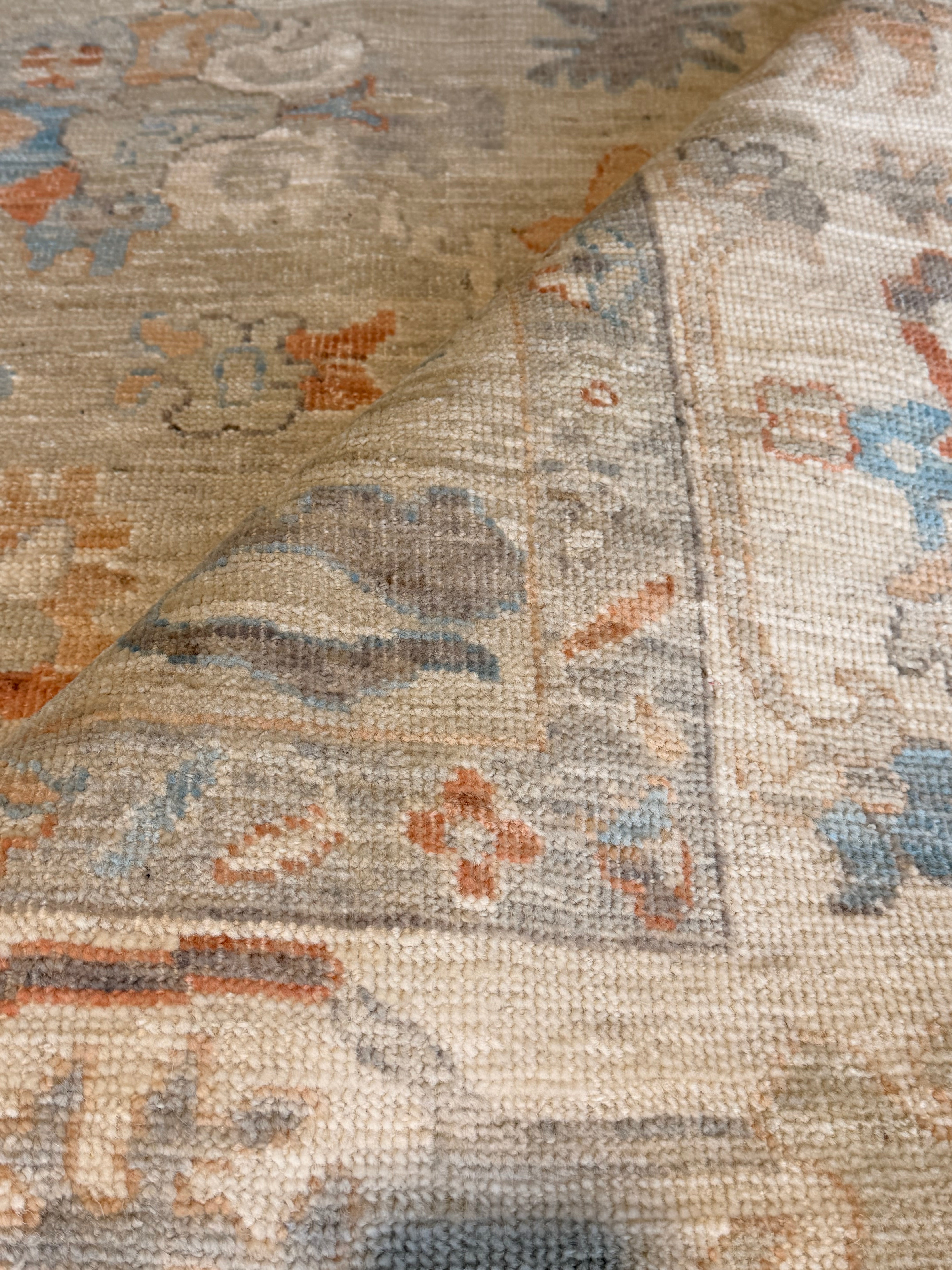 Emilia Royt 8.1x10 Multicolor Afghani Whitewashed Oushak