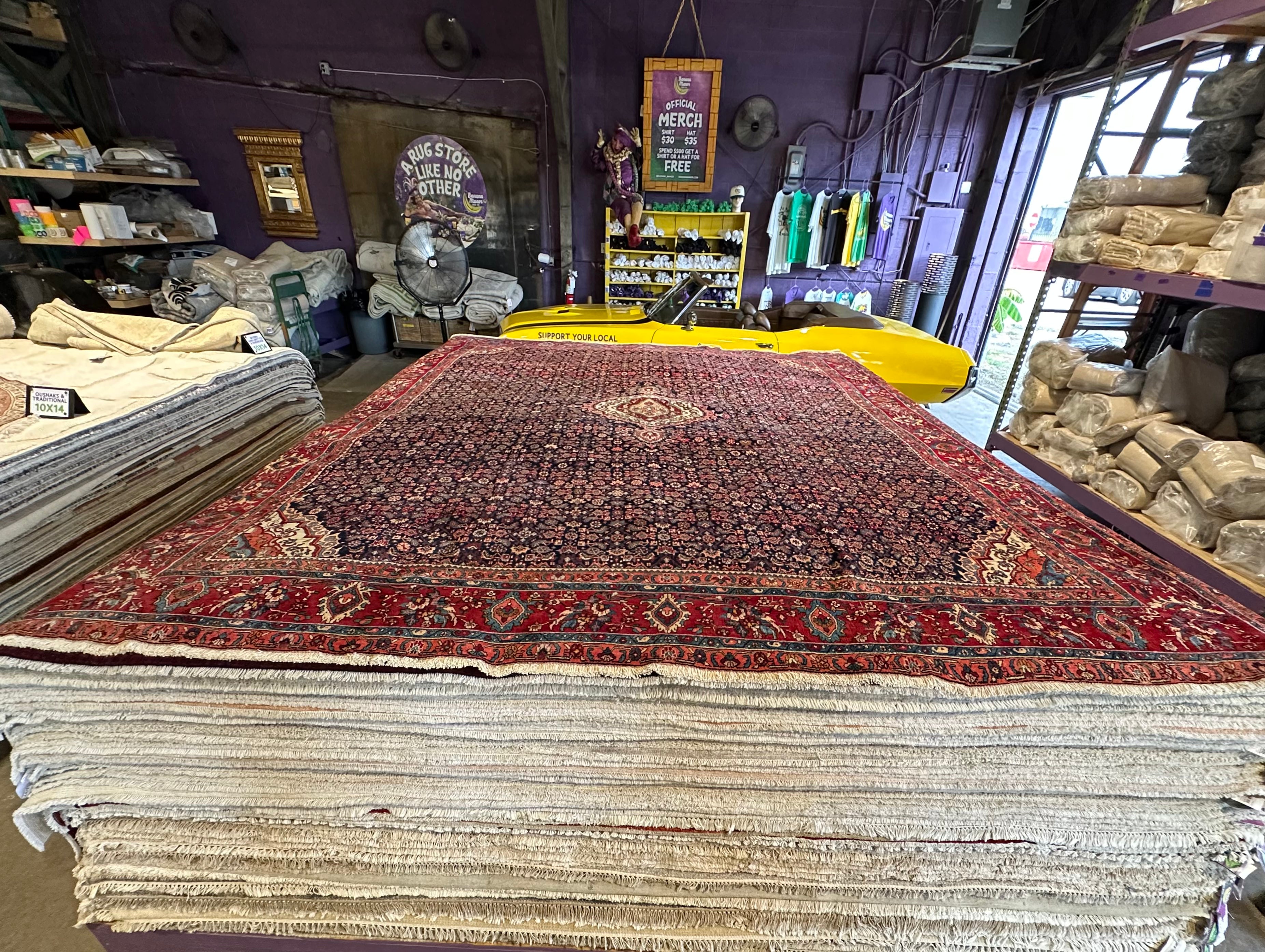 Monica Staggs 10x12.4 Red Afghani Bijar Rug