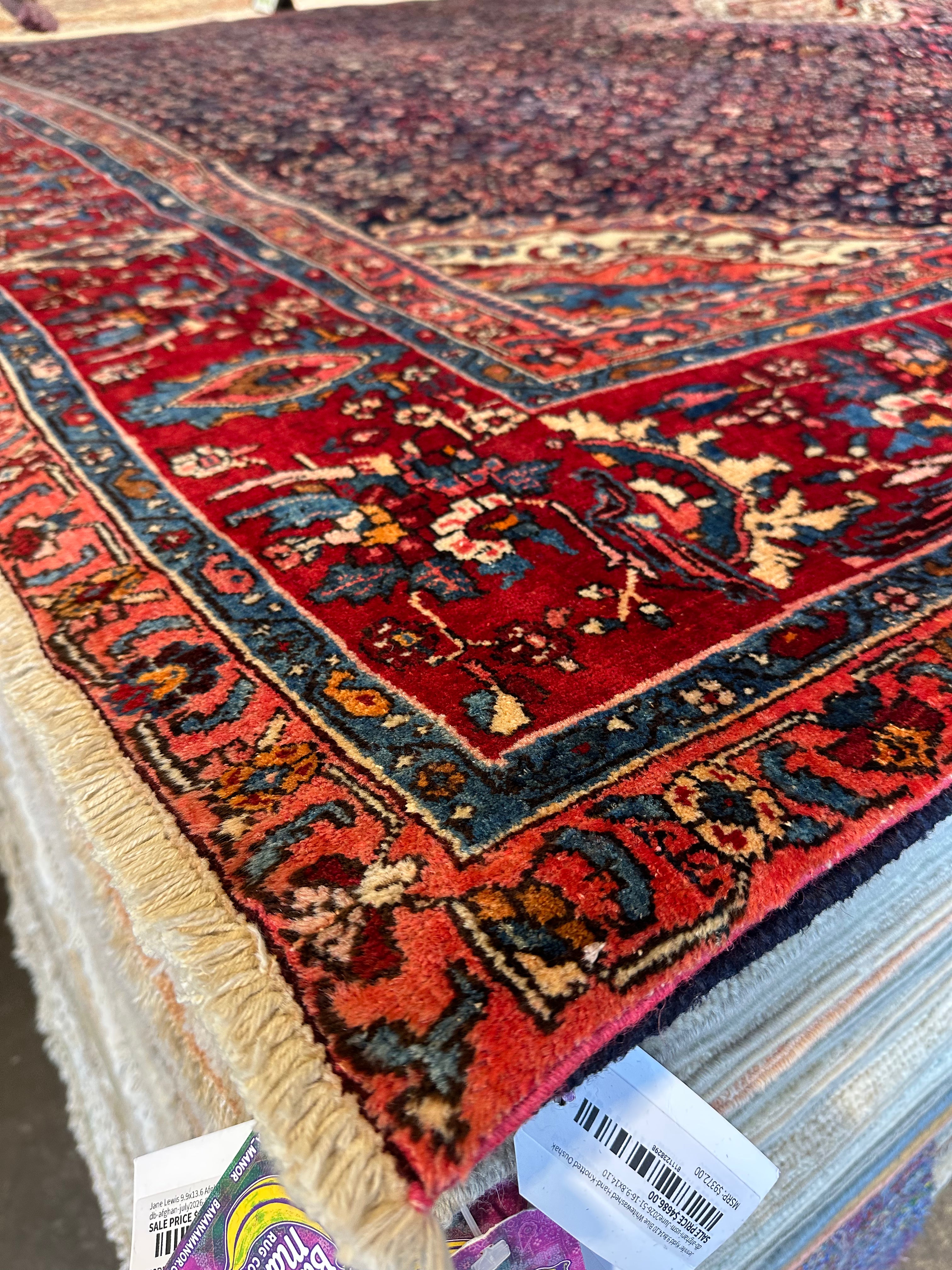Monica Staggs 10x12.4 Red Afghani Bijar Rug