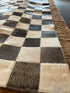 Brisket 7.10x9.10 Black and White Checkerboard Cowhide Rug