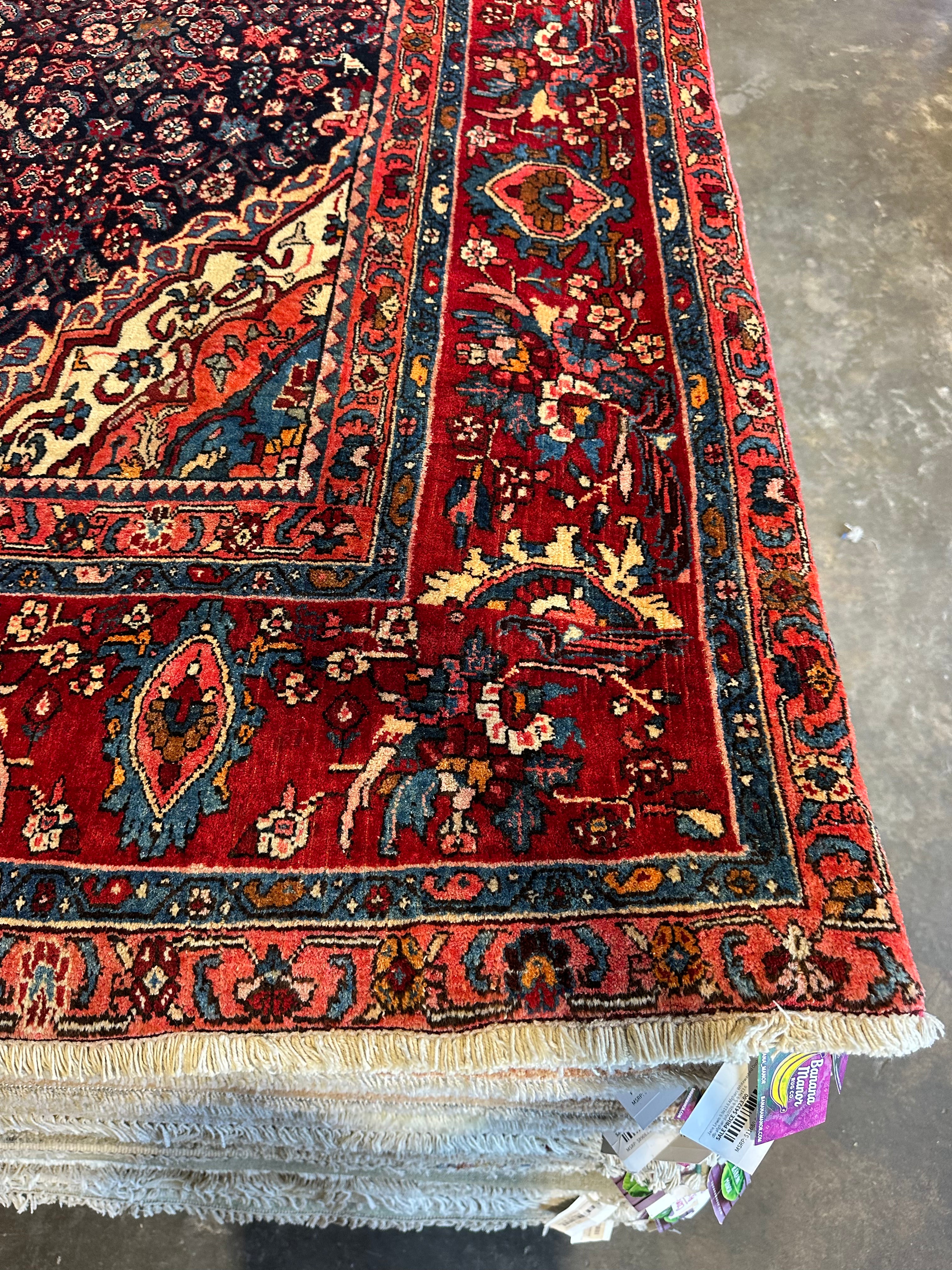 Monica Staggs 10x12.4 Red Afghani Bijar Rug