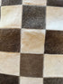 Brisket 7.10x9.10 Black and White Checkerboard Cowhide Rug