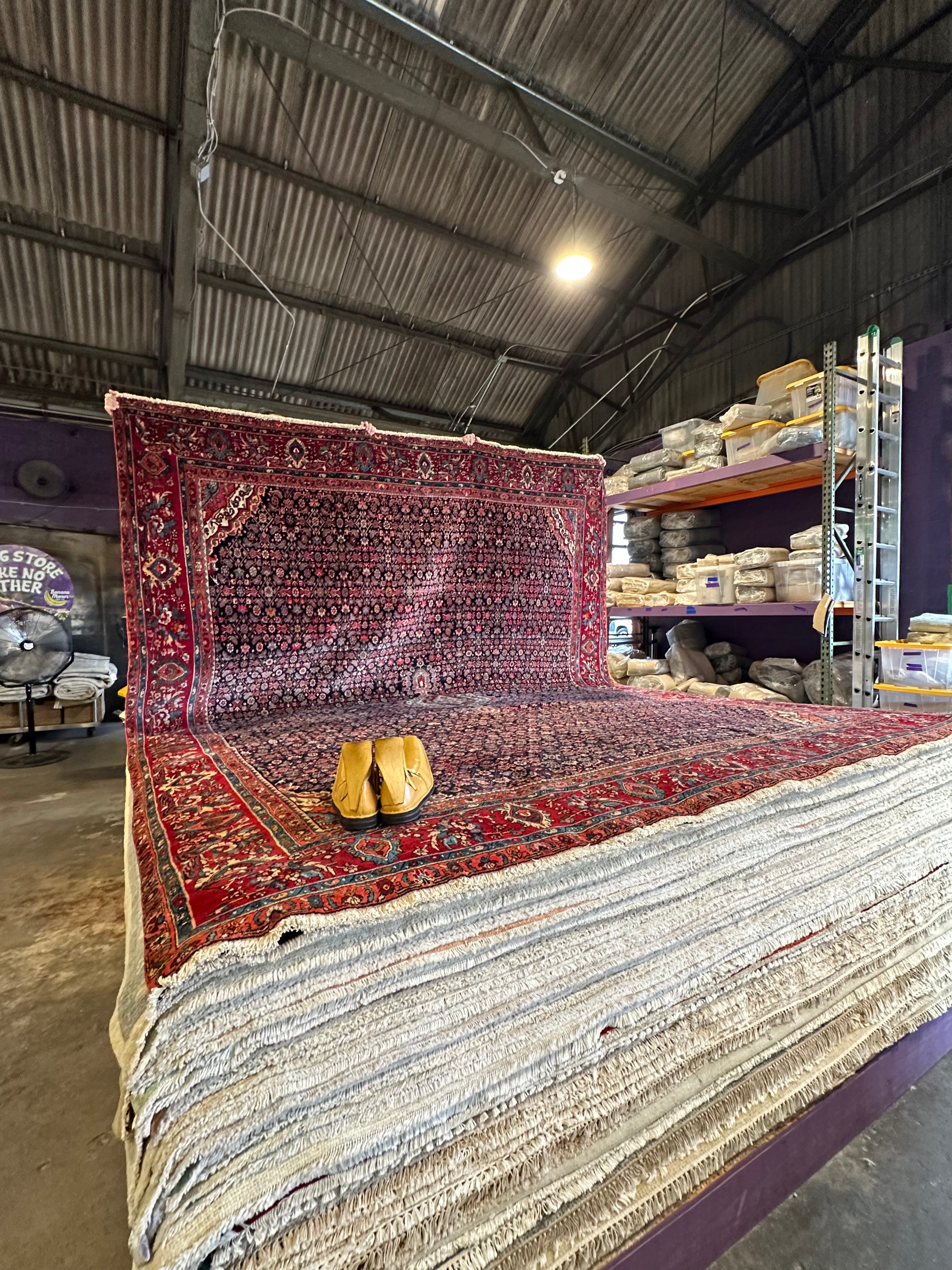 Monica Staggs 10x12.4 Red Afghani Bijar Rug