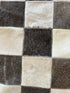 Brisket 7.10x9.10 Black and White Checkerboard Cowhide Rug