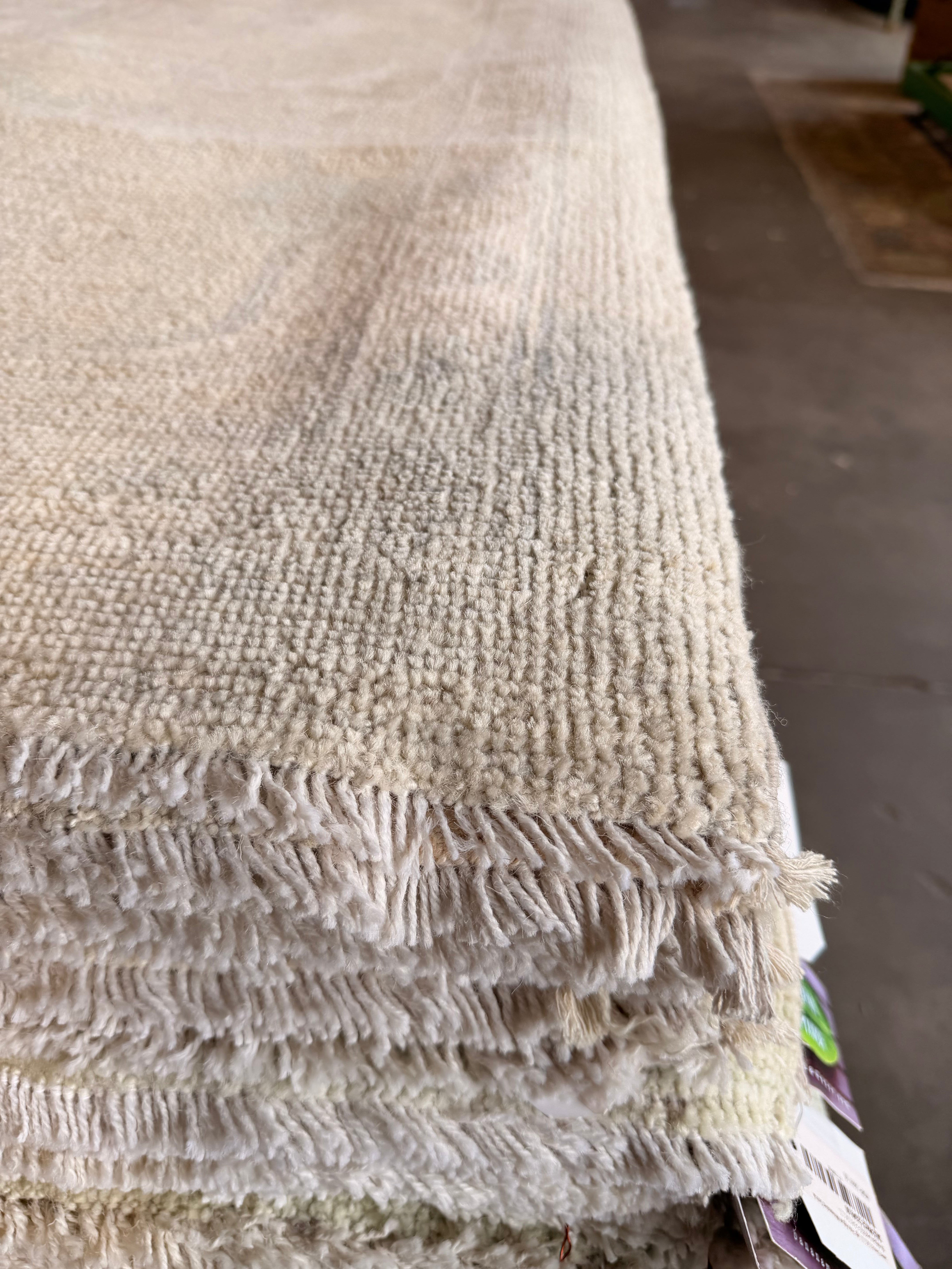 Kayla Thorn 8.11x12 Blue and Green Afghani Whitewashed Oushak