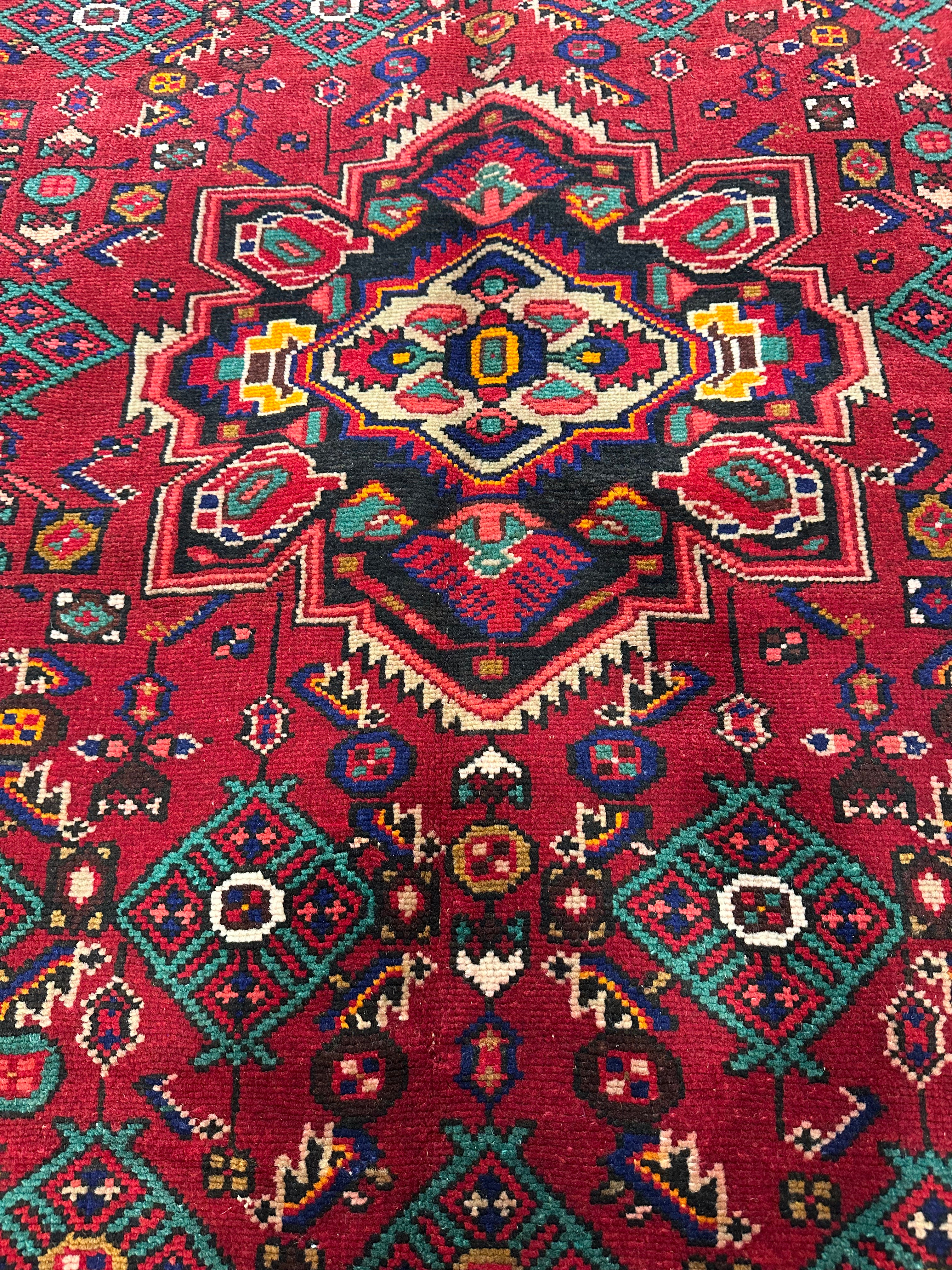 Sara Williams 5.4x7.11 Red Afghani Hamadan Rug