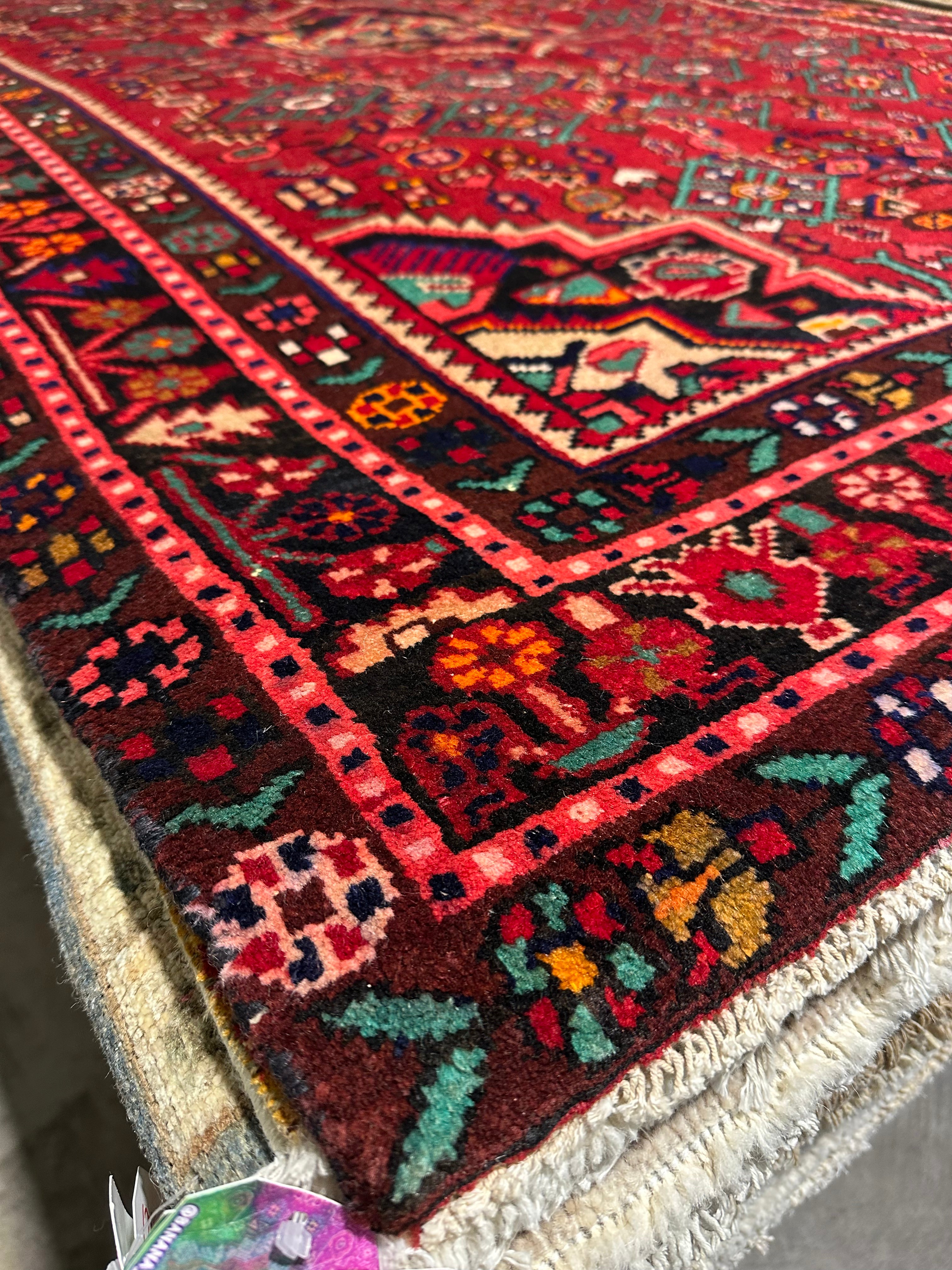 Sara Williams 5.4x7.11 Red Afghani Hamadan Rug