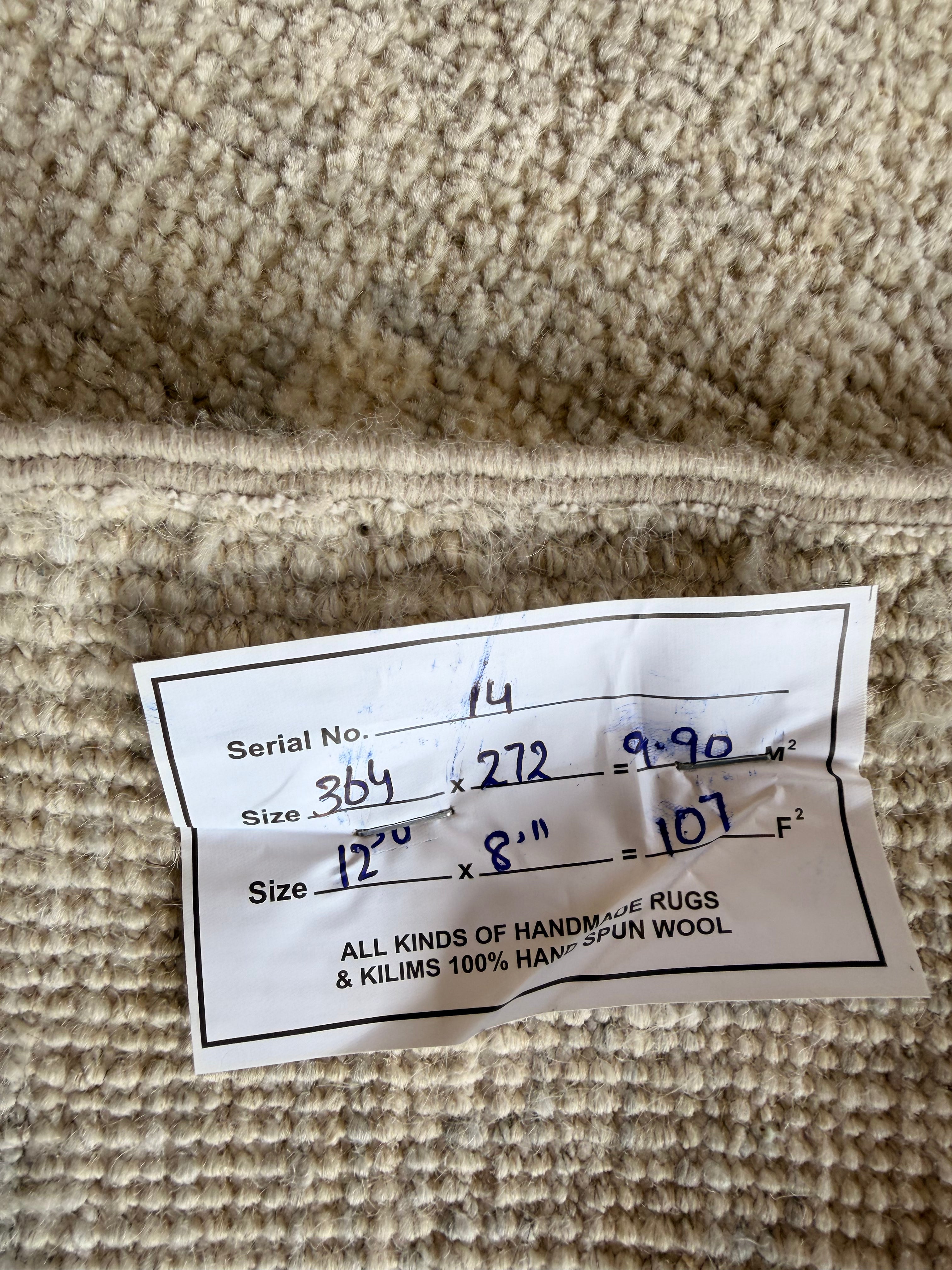 Kayla Thorn 8.11x12 Blue and Green Afghani Whitewashed Oushak