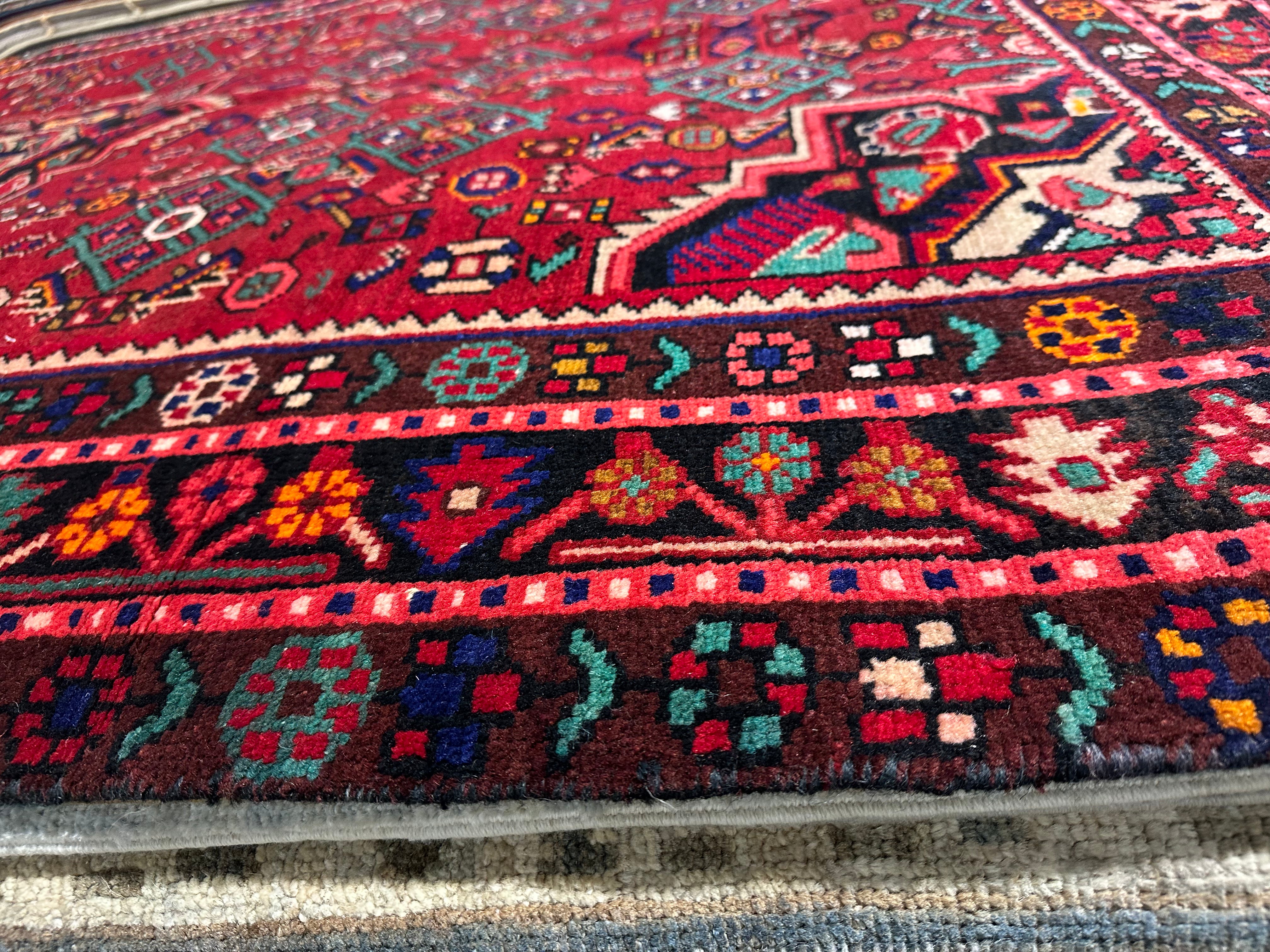 Sara Williams 5.4x7.11 Red Afghani Hamadan Rug