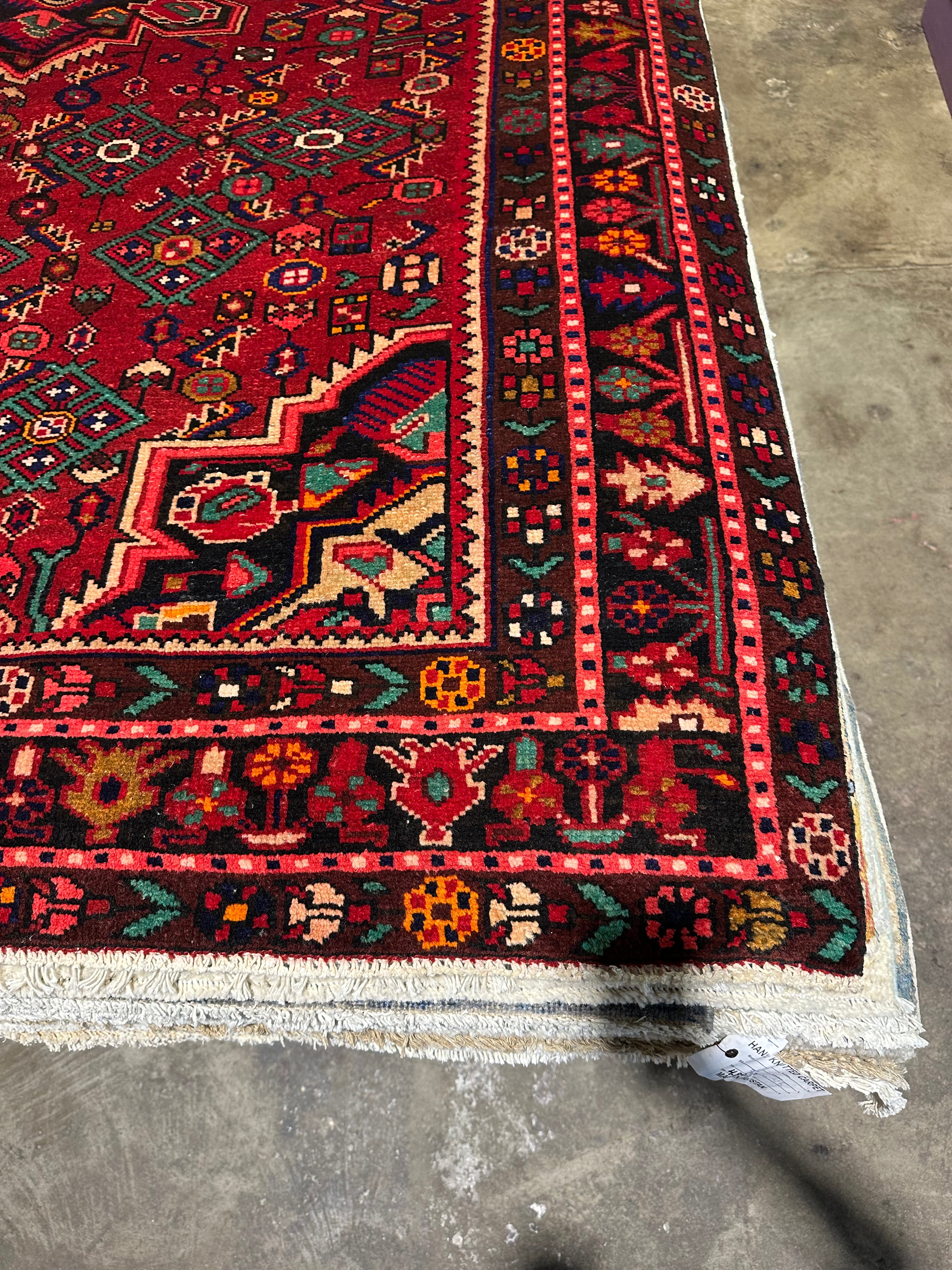 Sara Williams 5.4x7.11 Red Afghani Hamadan Rug
