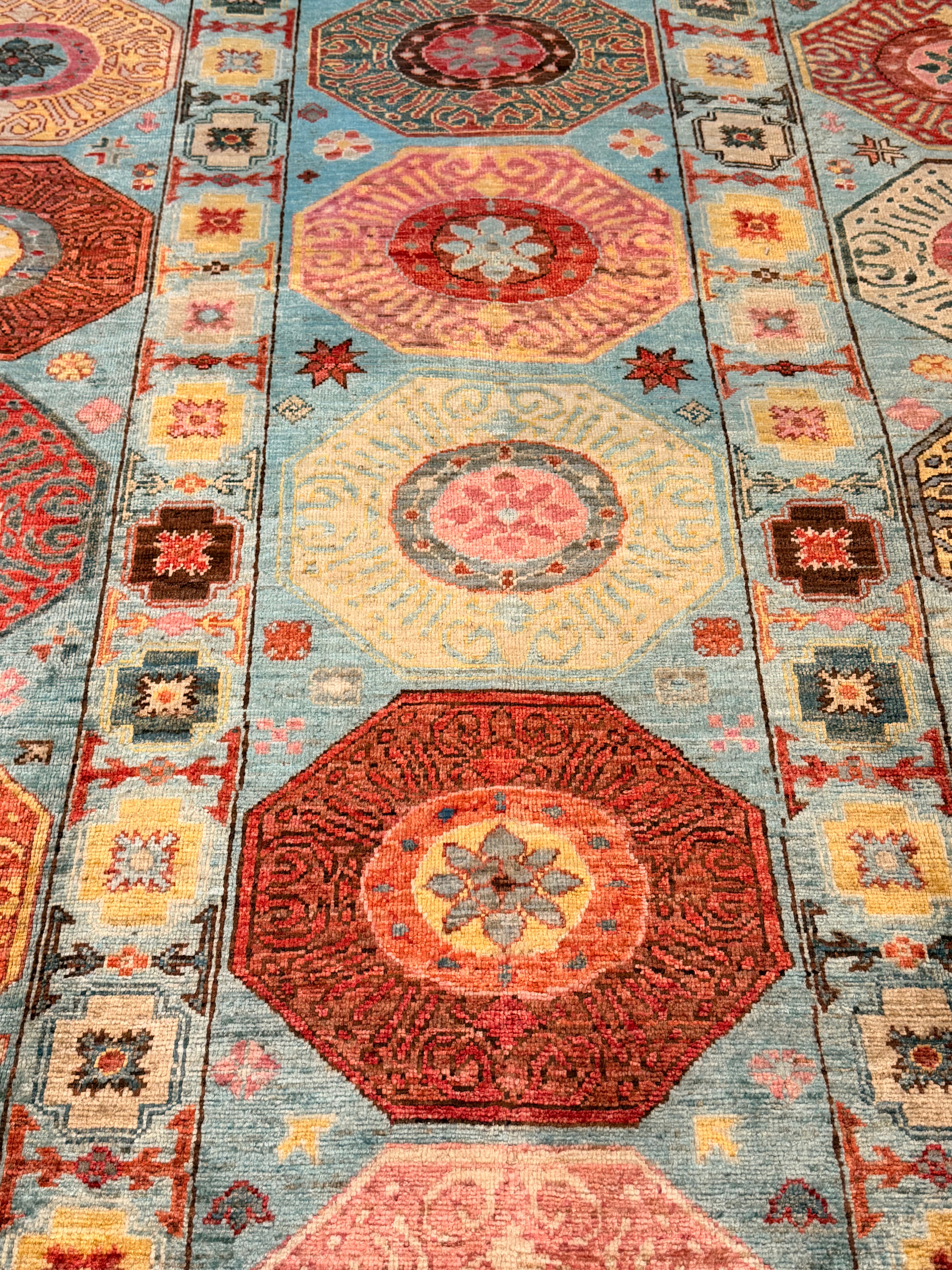 Alexis Dempsey 5.8x8.5 Light Blue Multi Afghani Waziri Rug