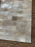 T-Bone 2.3x7.10 Grey and White Checkerboard Cowhide Runner