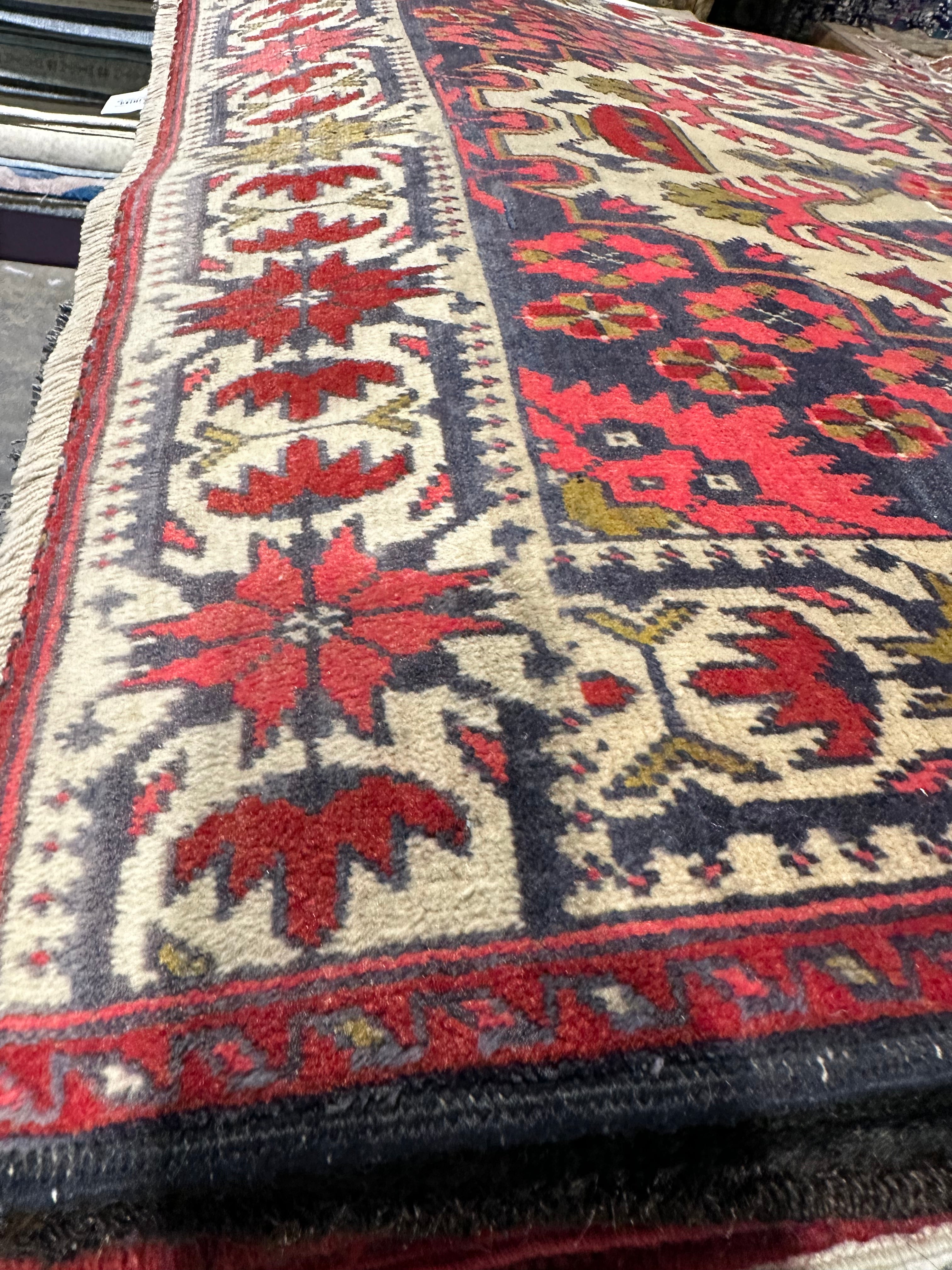 Katie Purvis 2.8x3.10 Red Afghani Khal Muhammad Rug