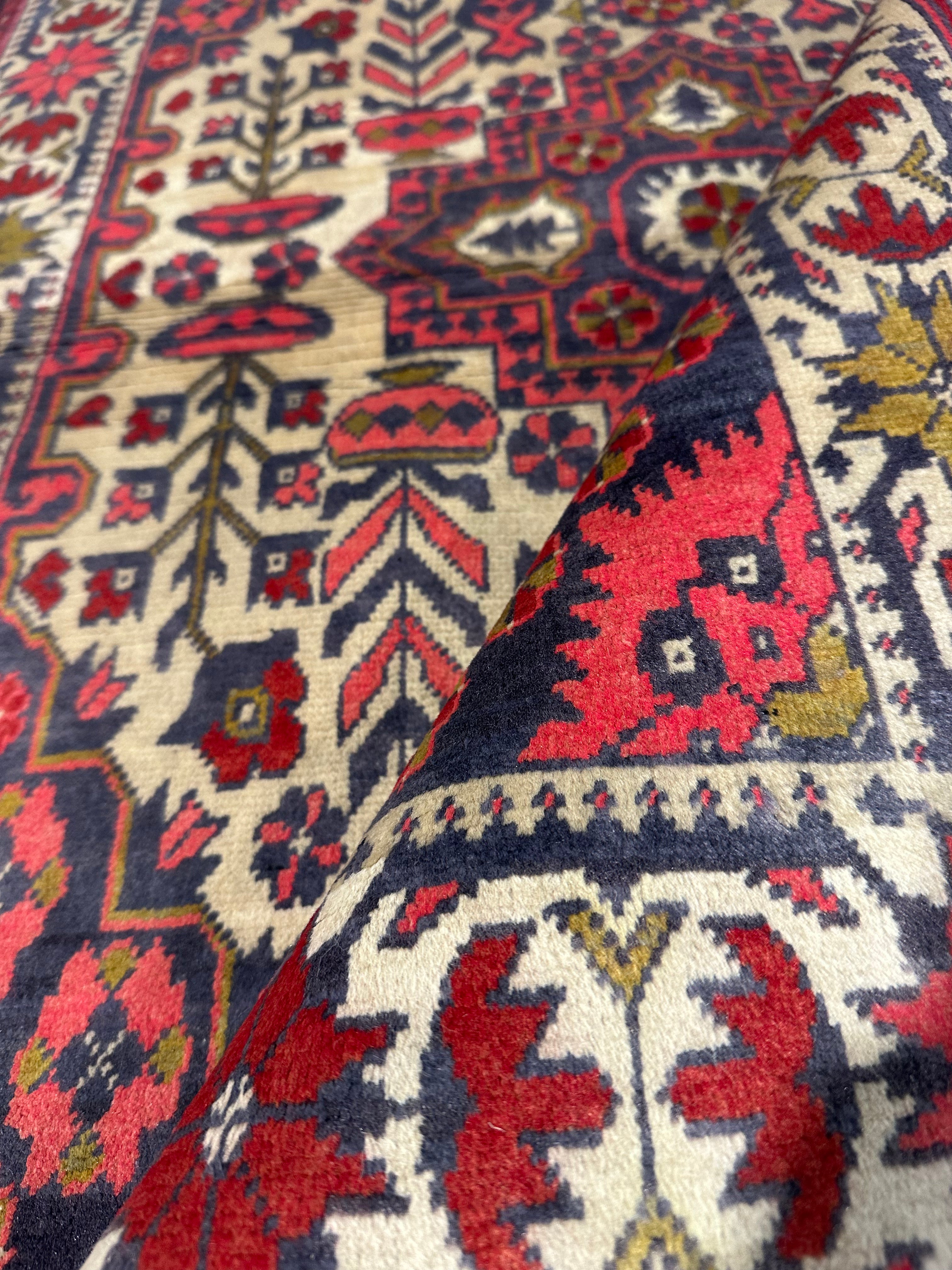 Katie Purvis 2.8x3.10 Red Afghani Khal Muhammad Rug