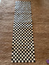 Tomahawk 2.3x7.10 Black and White Checkerboard Cowhide Runner