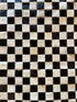Tomahawk 2.3x7.10 Black and White Checkerboard Cowhide Runner