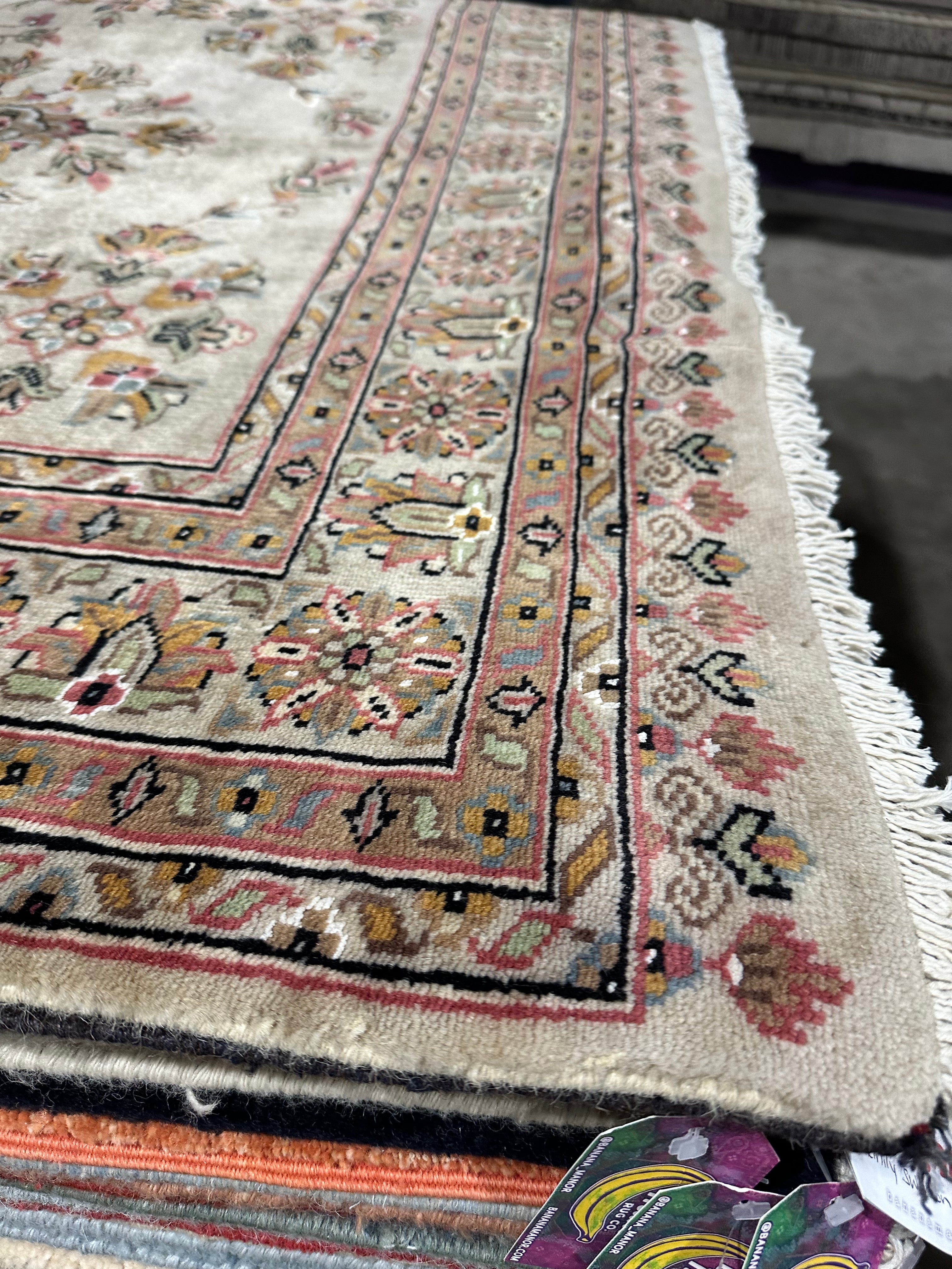 Maggie Foyer 4.6x6.8 Cream Afghani Fine Jaldar Rug