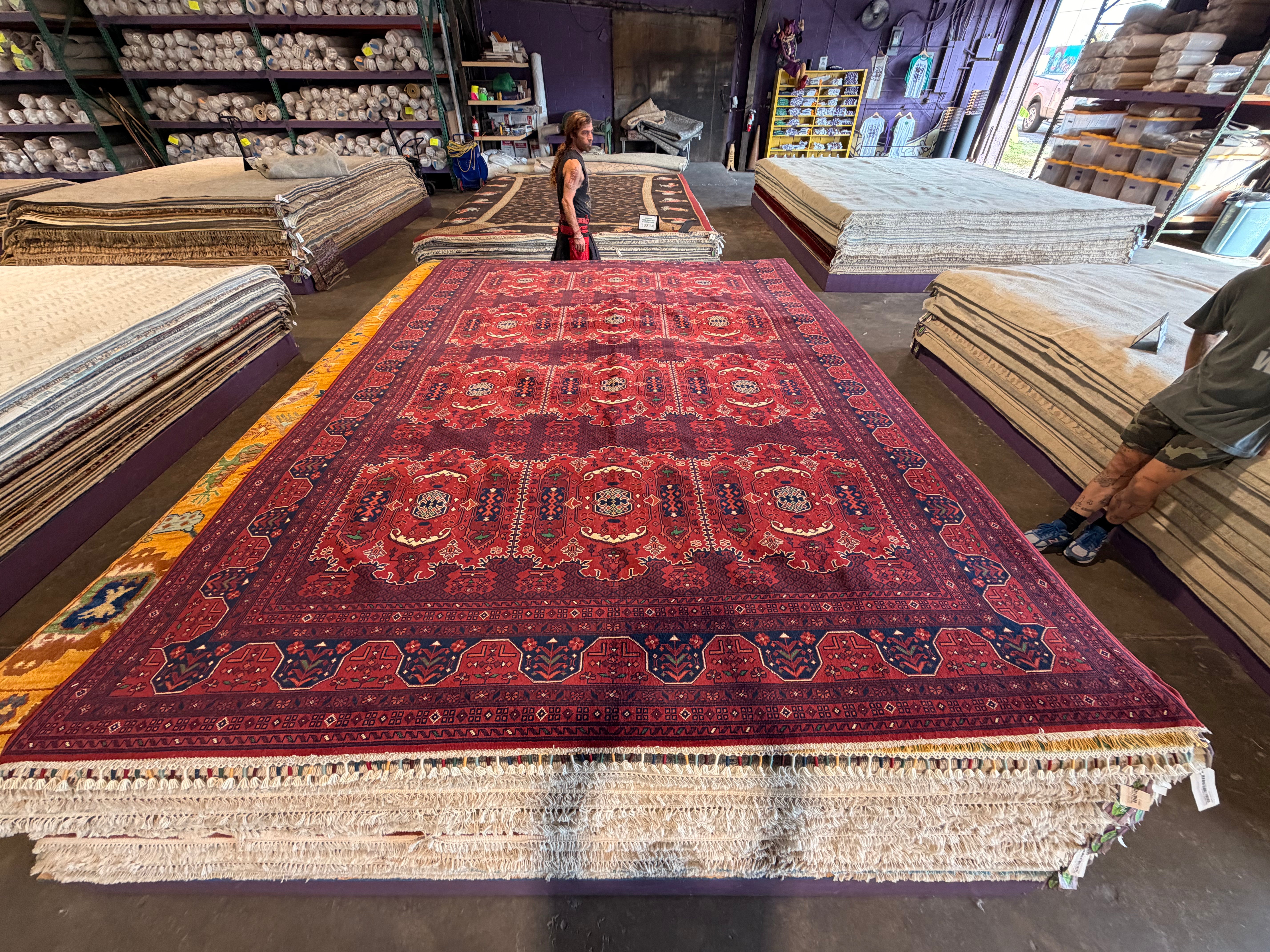 Sarah Gadon 8.3x12.2 Red Afghani Khamyab Rug