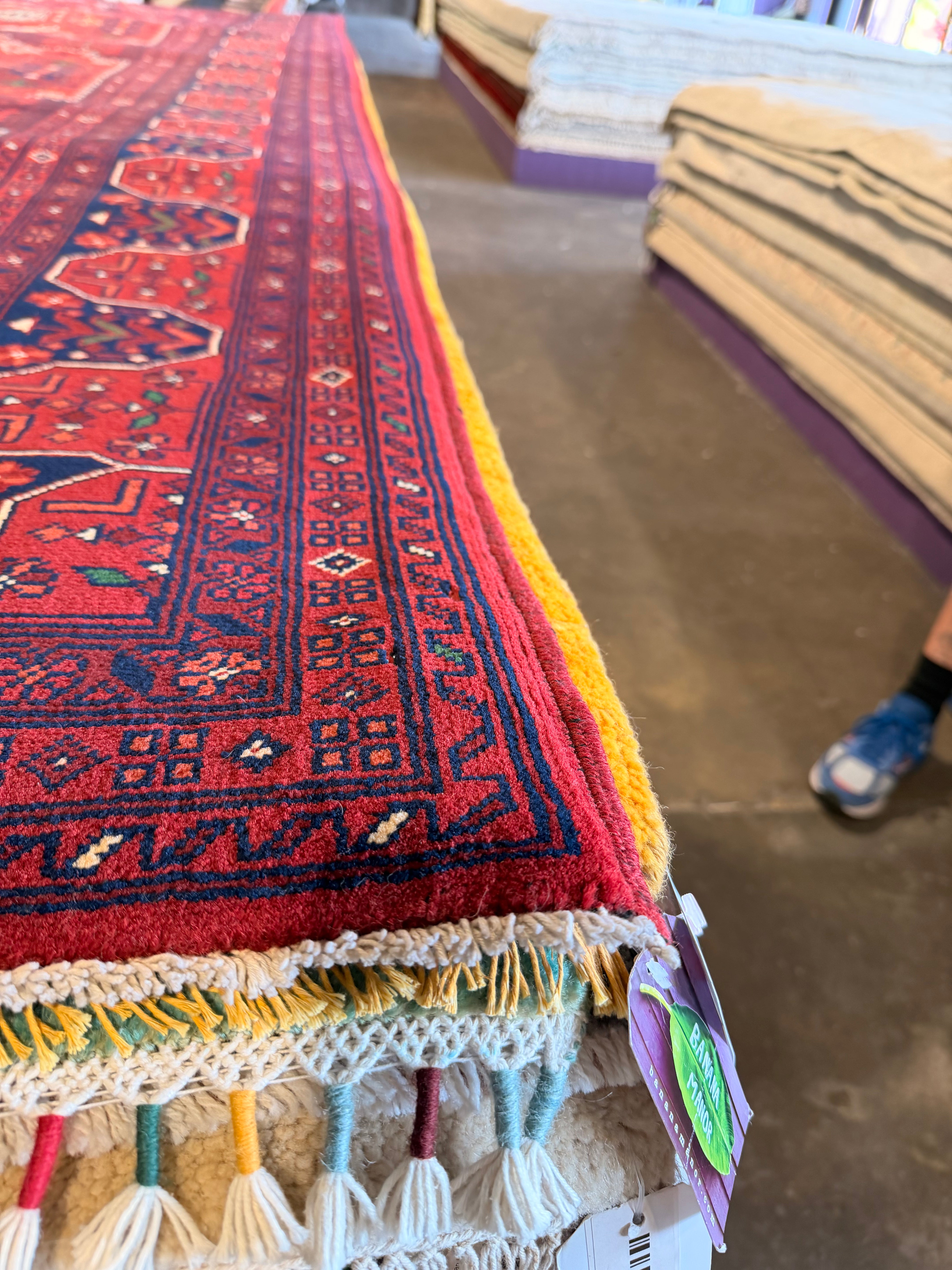 Sarah Gadon 8.3x12.2 Red Afghani Khamyab Rug