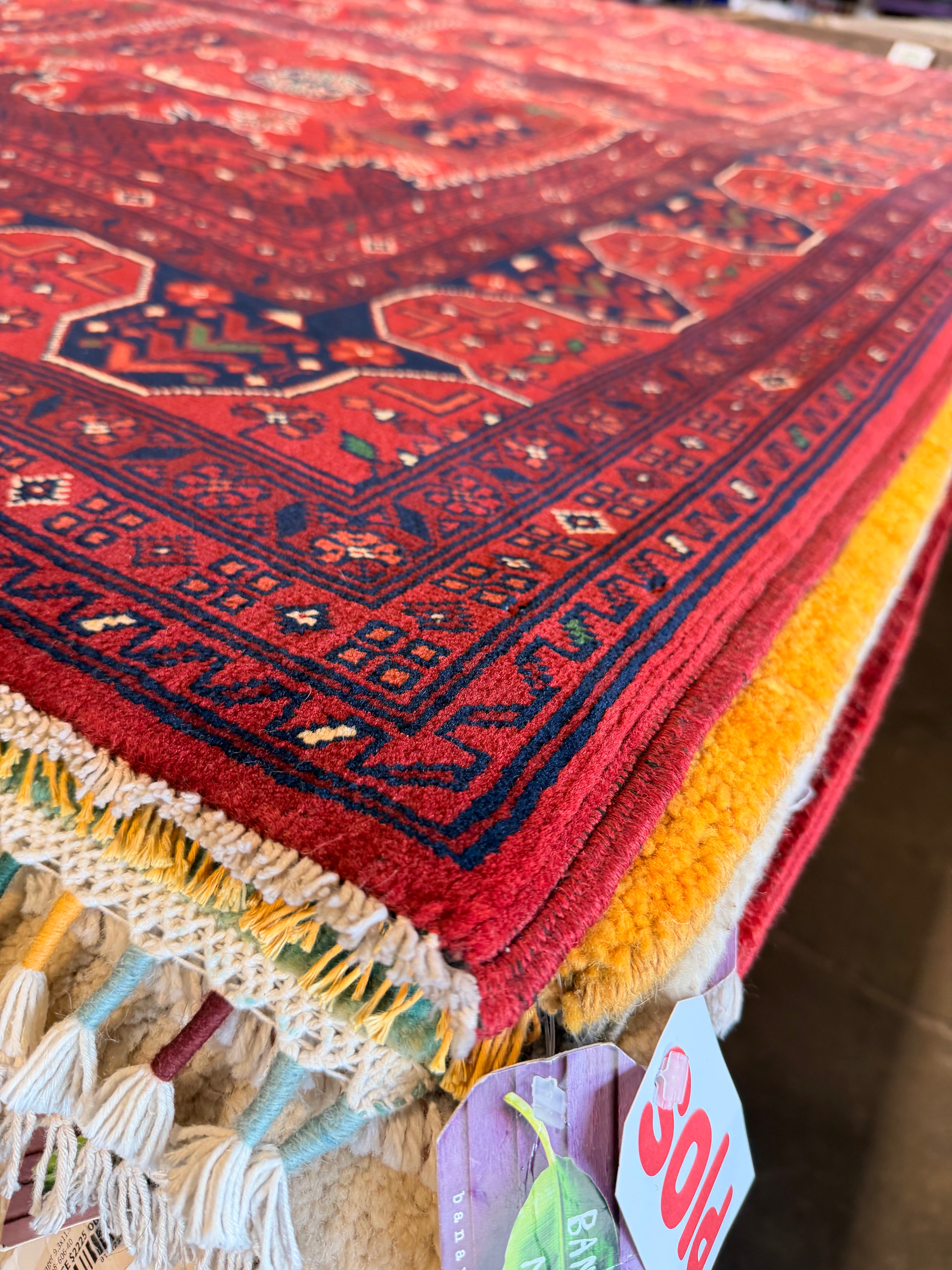 Sarah Gadon 8.3x12.2 Red Afghani Khamyab Rug