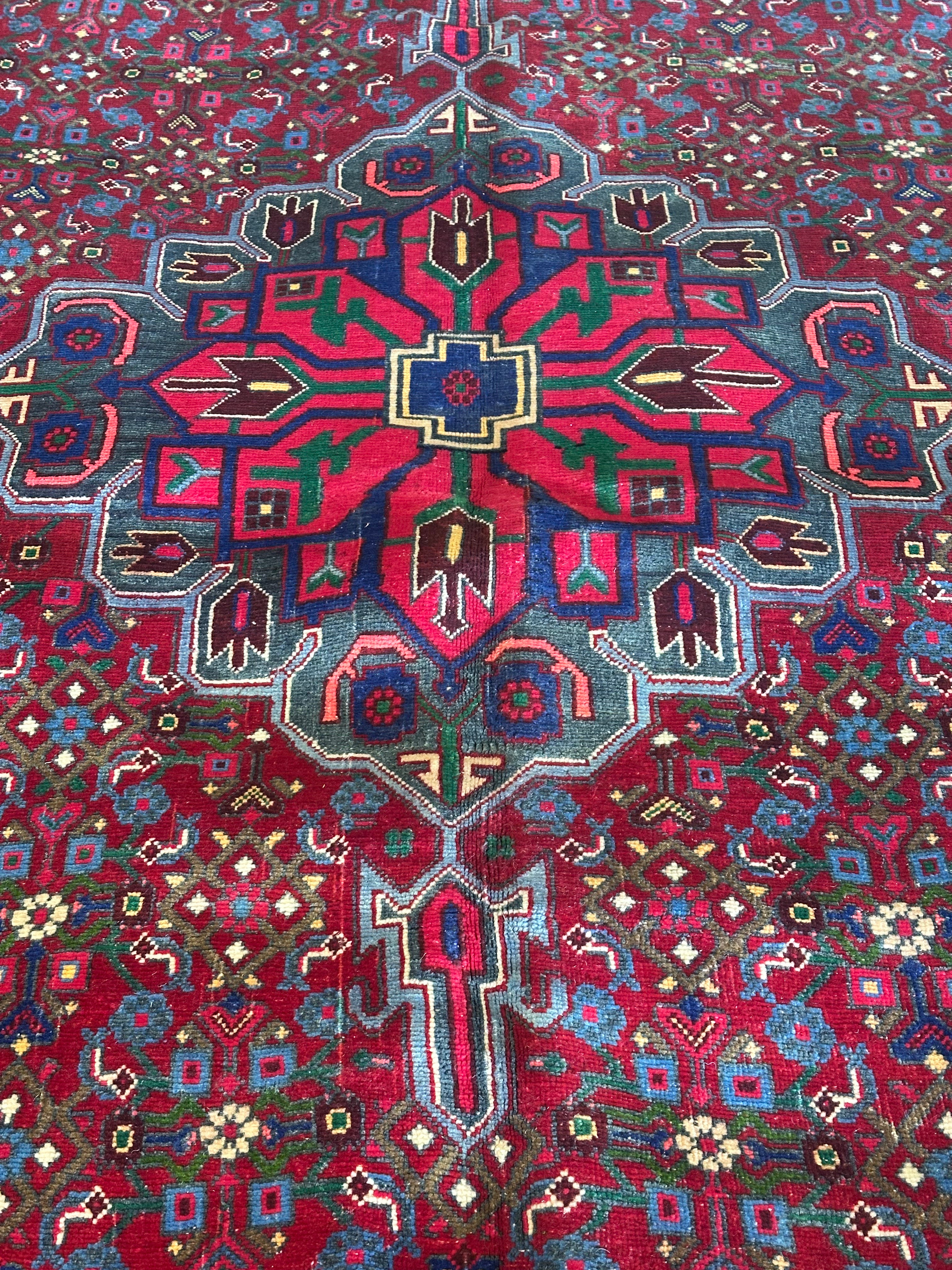 Kelly Robbins 6.9x11.6 Red Afghani Bijar Rug
