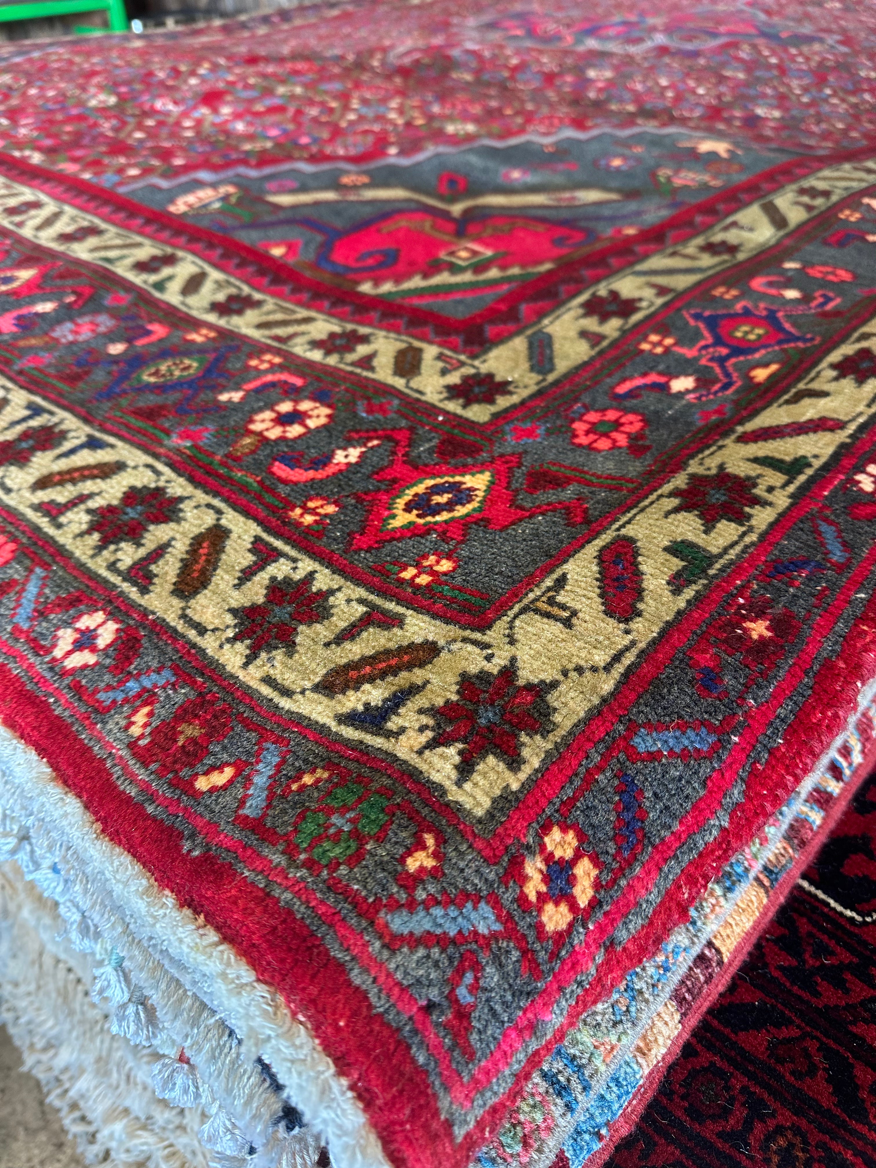 Kelly Robbins 6.9x11.6 Red Afghani Bijar Rug