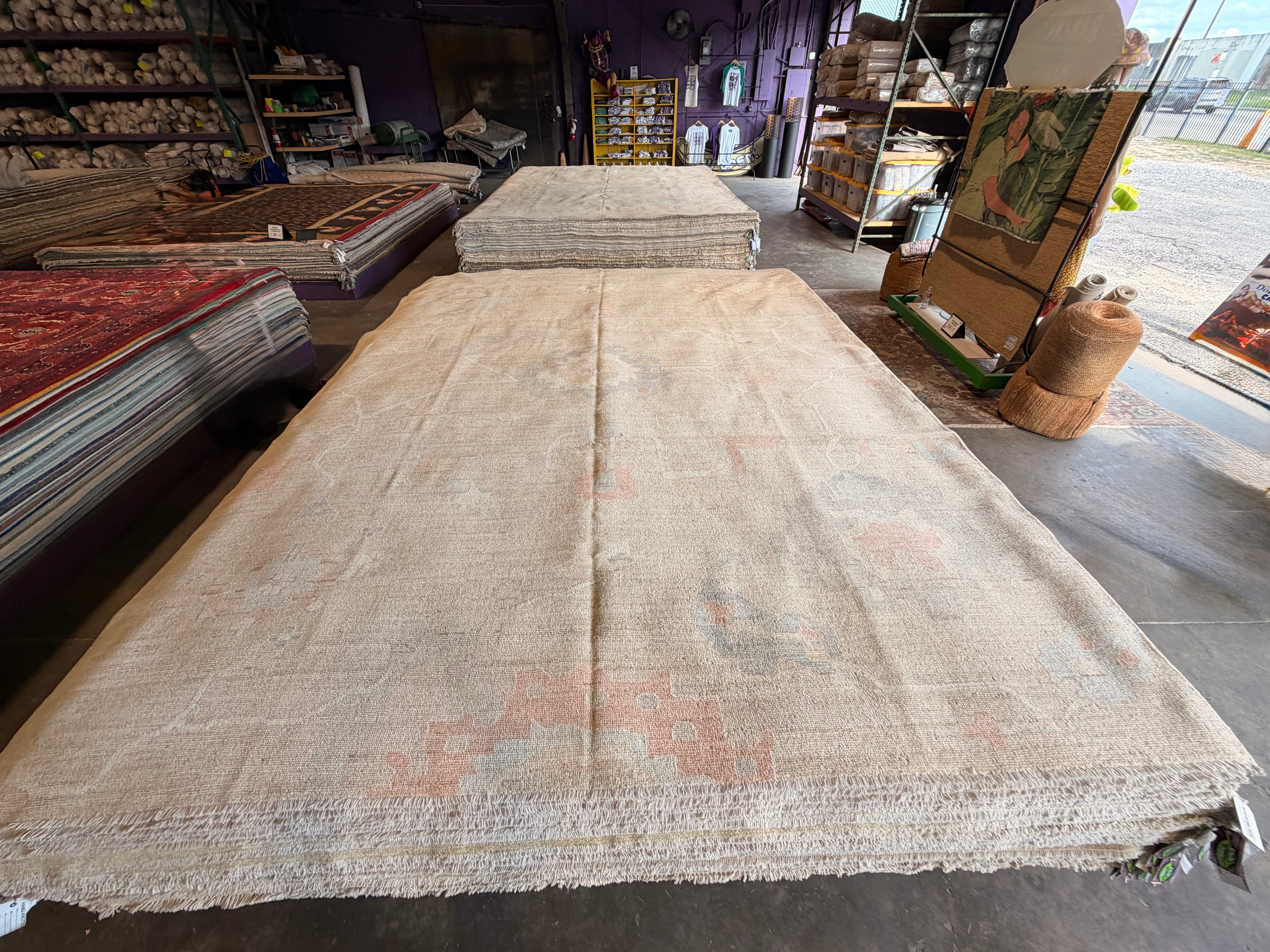 Mary Lou 9.1x11.10 Ivory Multi Afghani Whitewashed Oushak