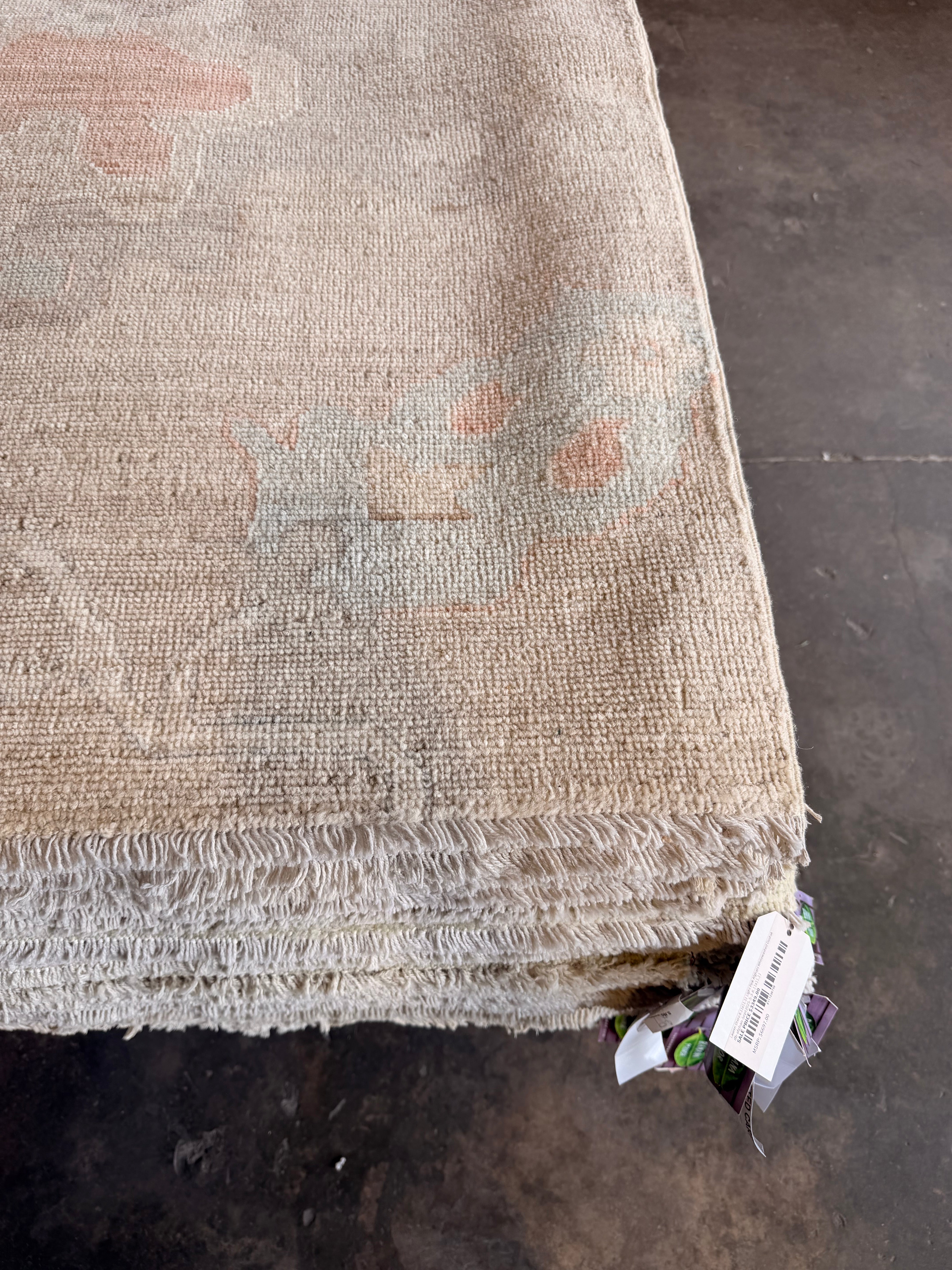 Mary Lou 9.1x11.10 Ivory Multi Afghani Whitewashed Oushak