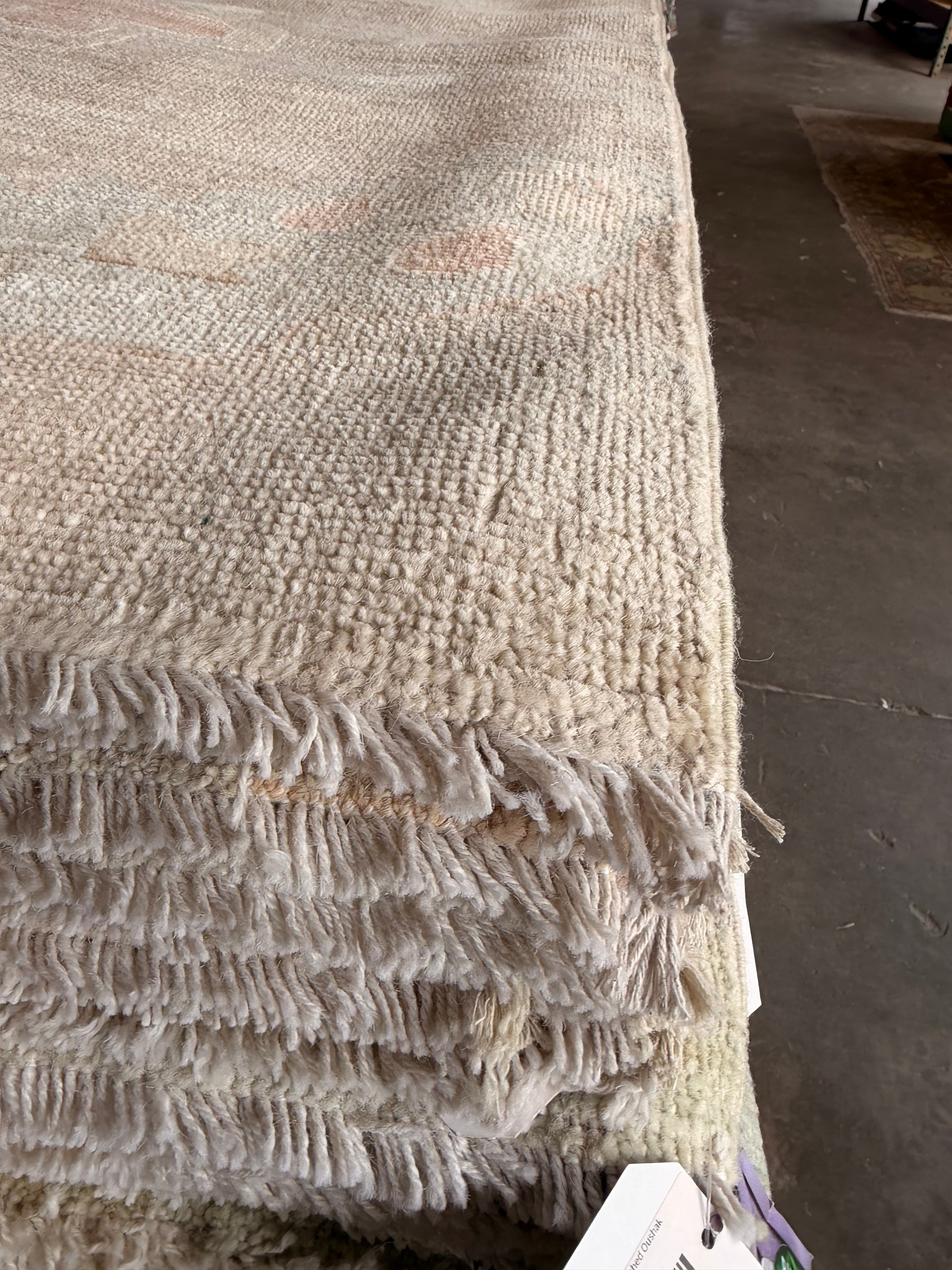 Mary Lou 9.1x11.10 Ivory Multi Afghani Whitewashed Oushak