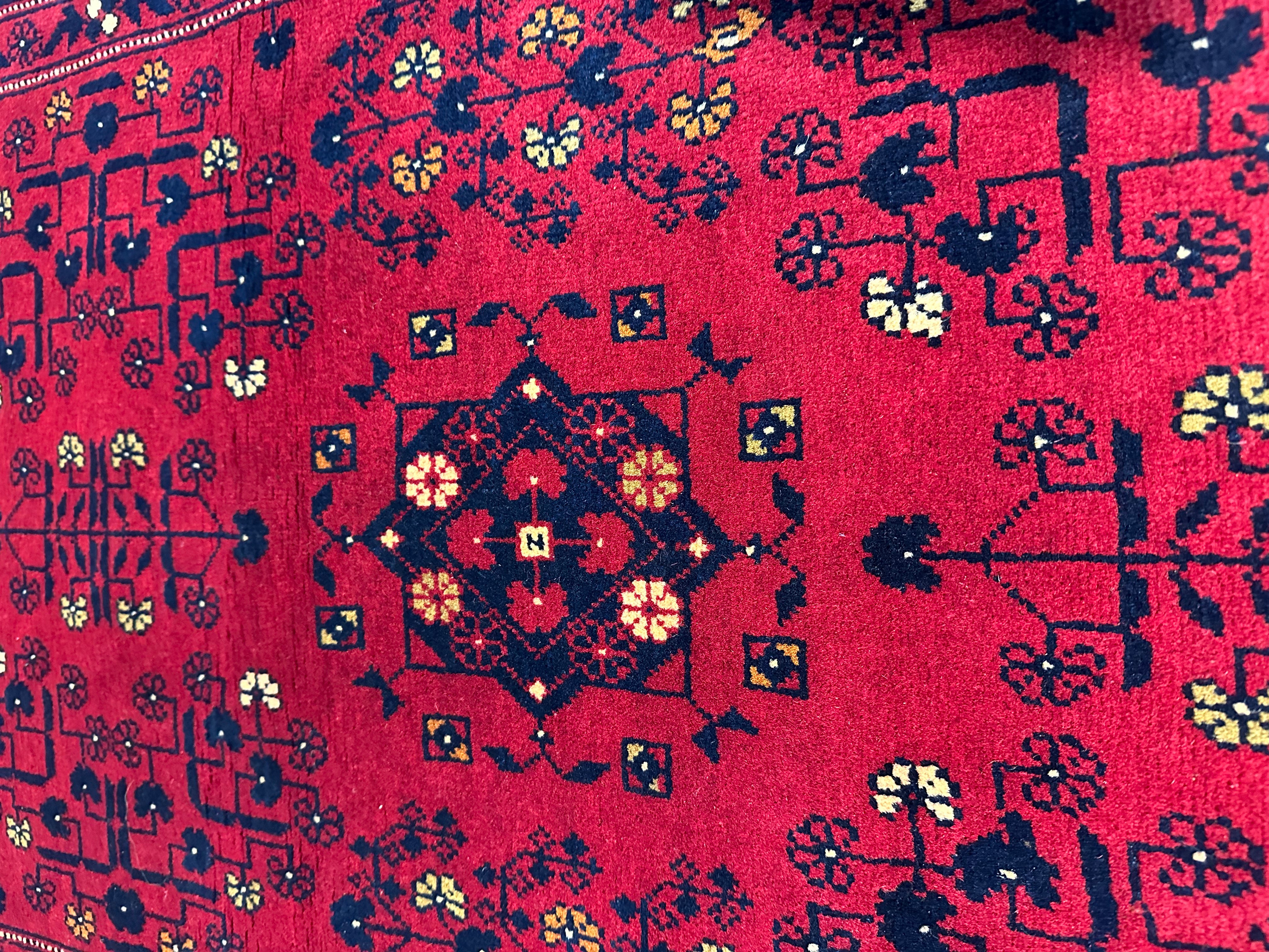 Lucille Song 3.1x5 Red Afghani Khamyab Rug